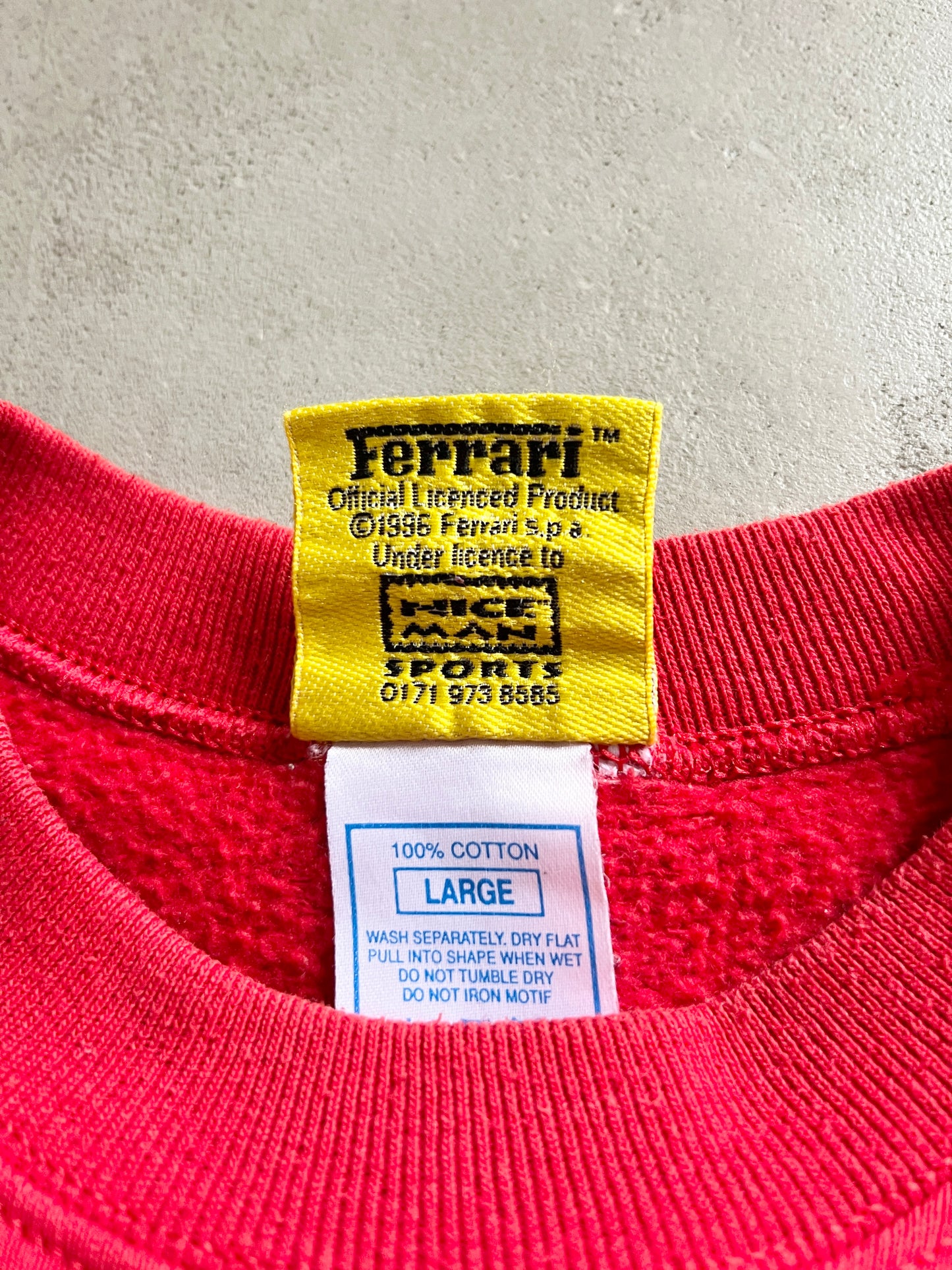RED FERRARI SWEATER - 1990S - M/L