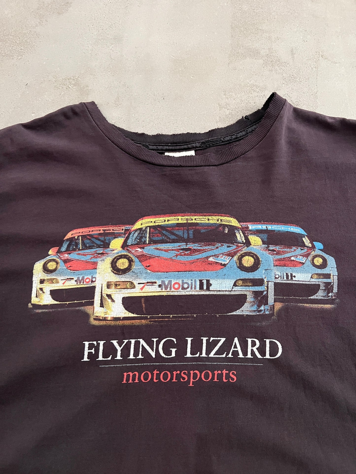 FADED BLACK/PURPLE PORSCHE TEE - 2000S - L