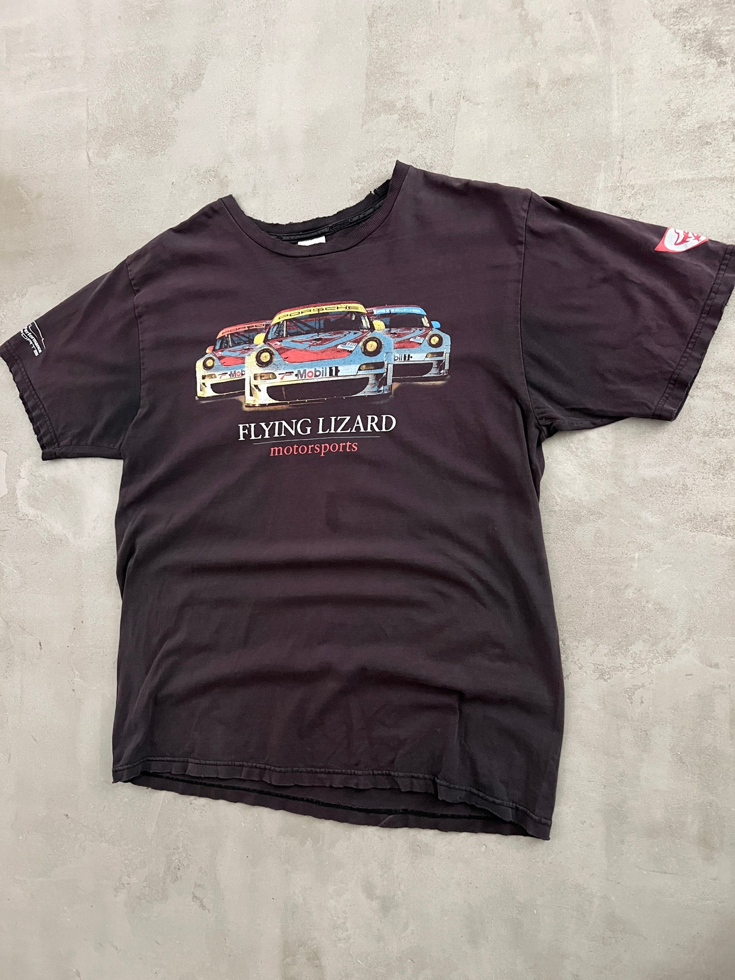 FADED BLACK/PURPLE PORSCHE TEE - 2000S - L