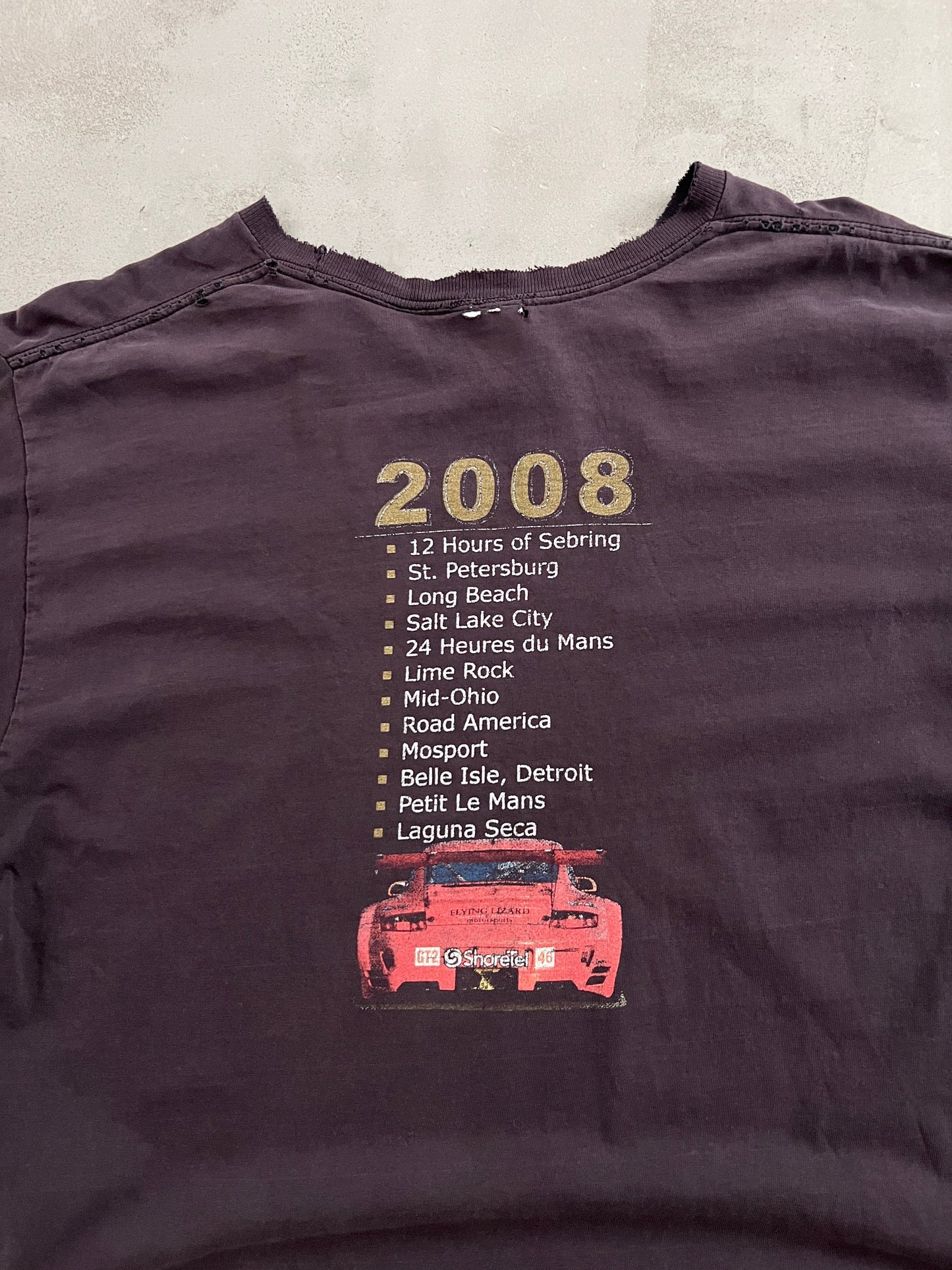 FADED BLACK/PURPLE PORSCHE TEE - 2000S - L