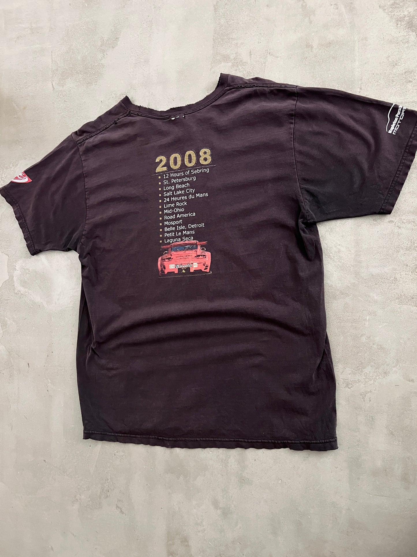 FADED BLACK/PURPLE PORSCHE TEE - 2000S - L