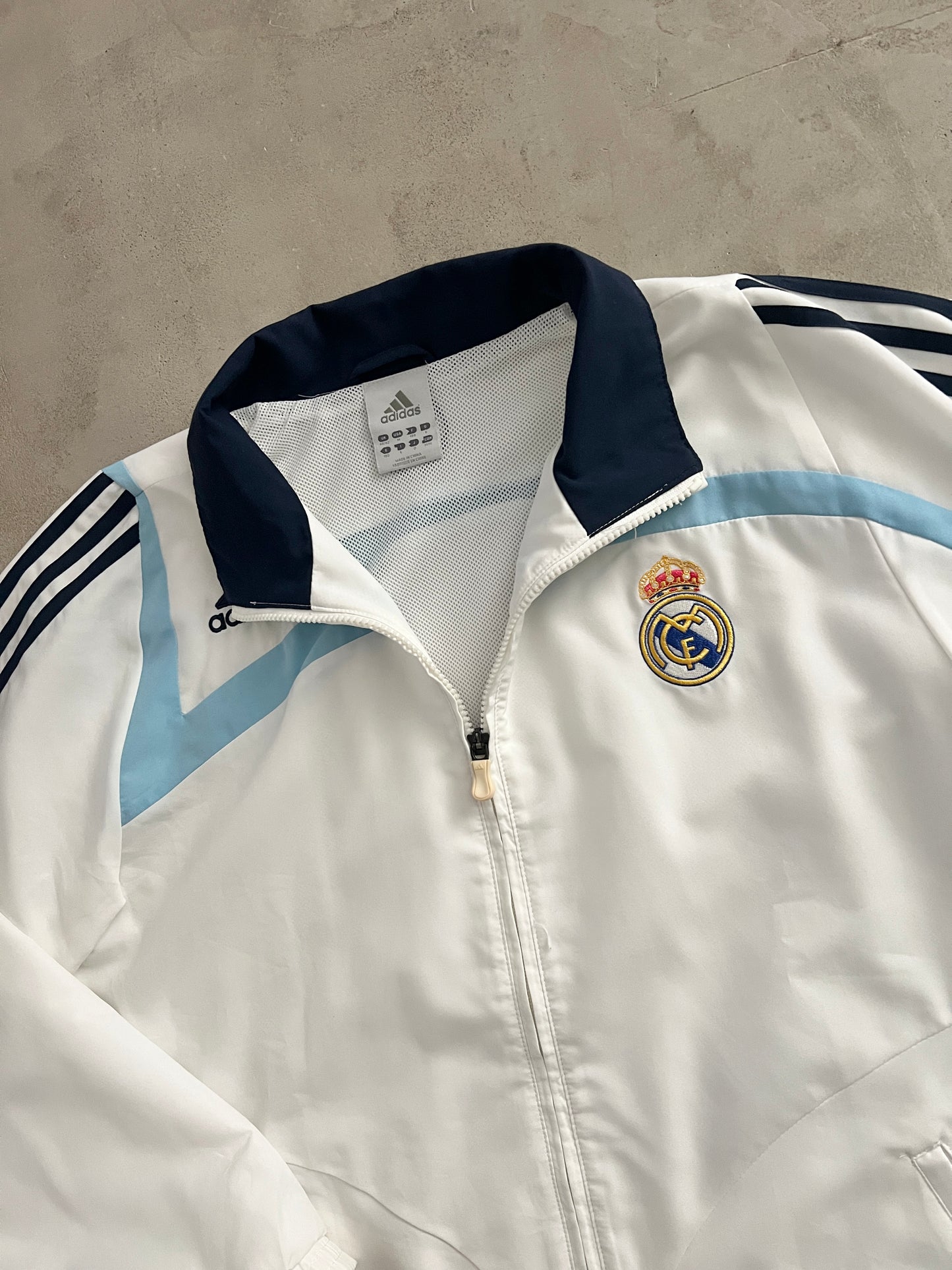 WHITE REAL MADRID JACKET - 2000S - L