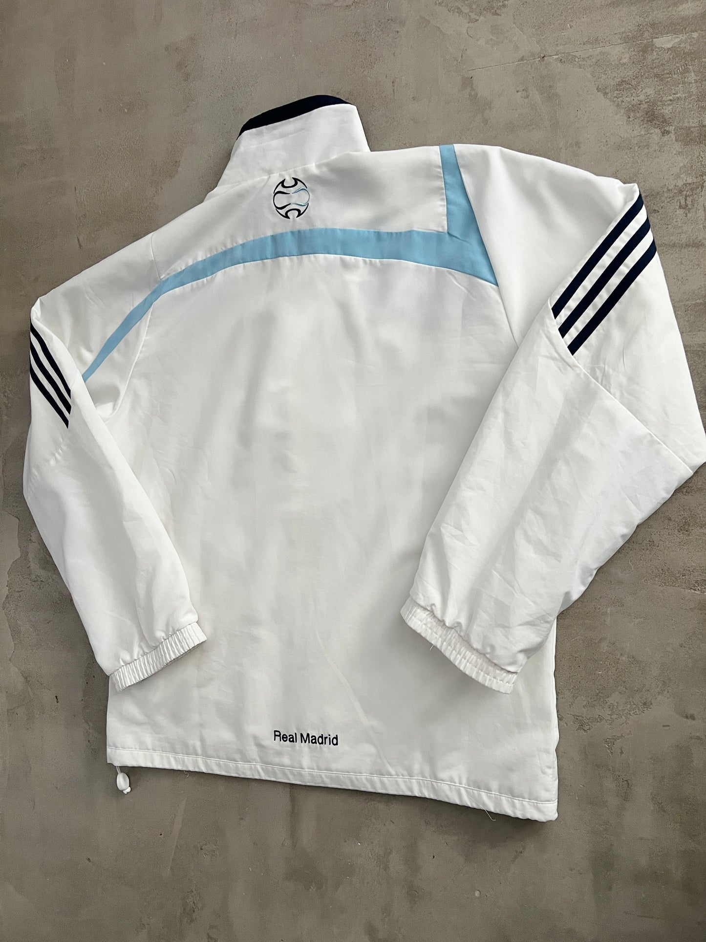 WHITE REAL MADRID JACKET - 2000S - L