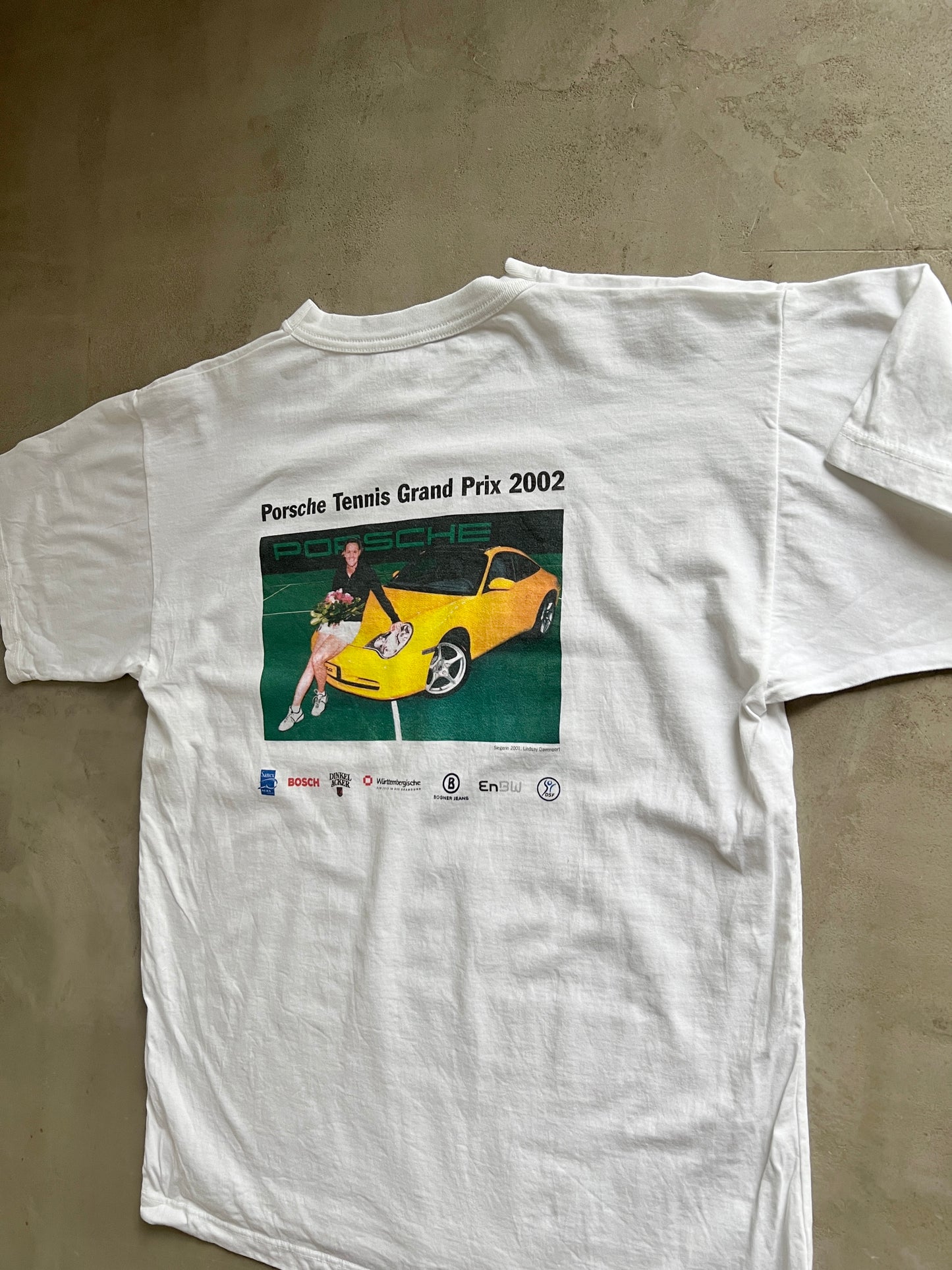 WHITE PORSCHE GRAND PRIX TEE - 2002 - M