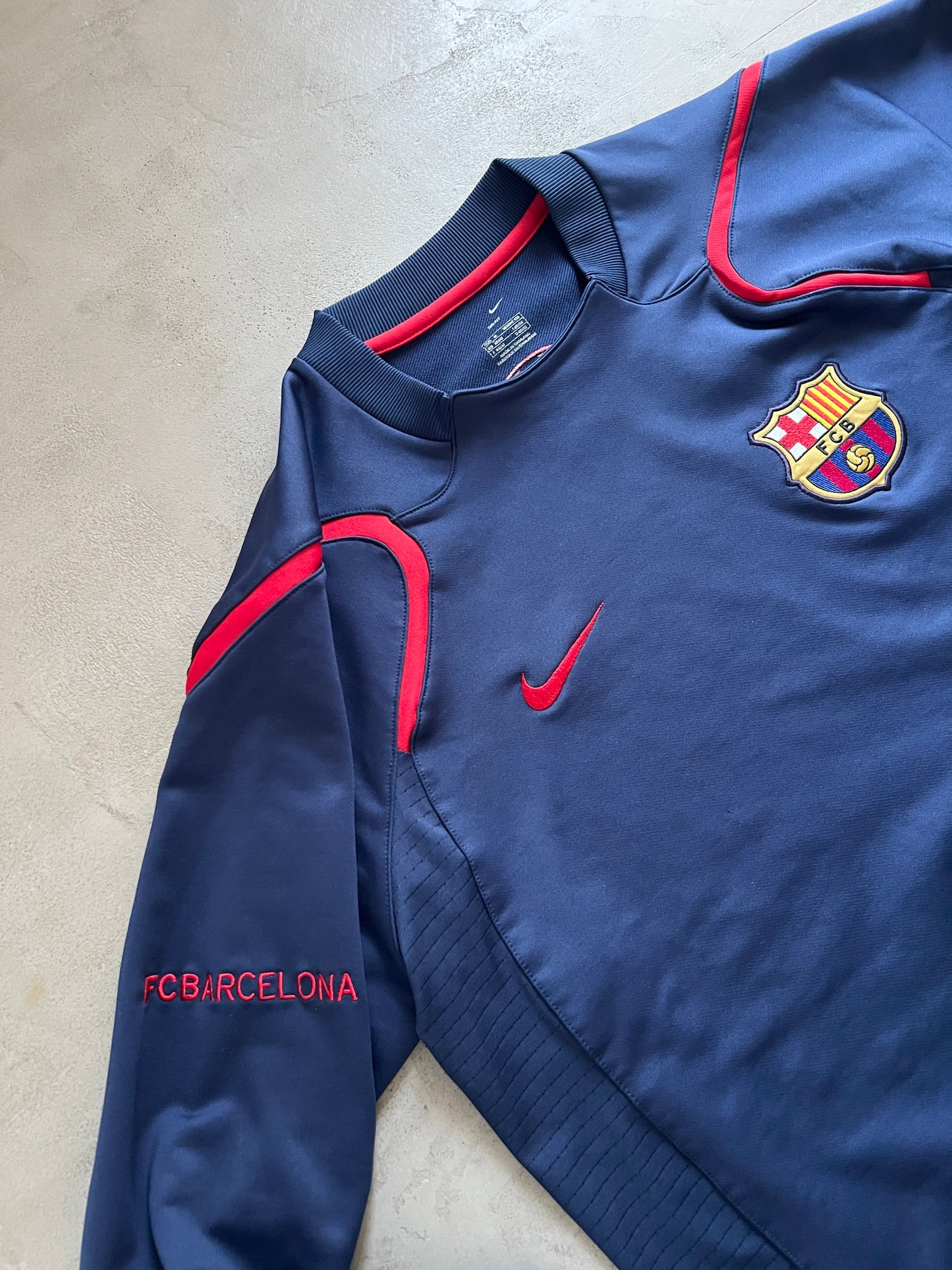 NAVY FC BARCELONA NIKE SWEATER - 2000S - XL/L