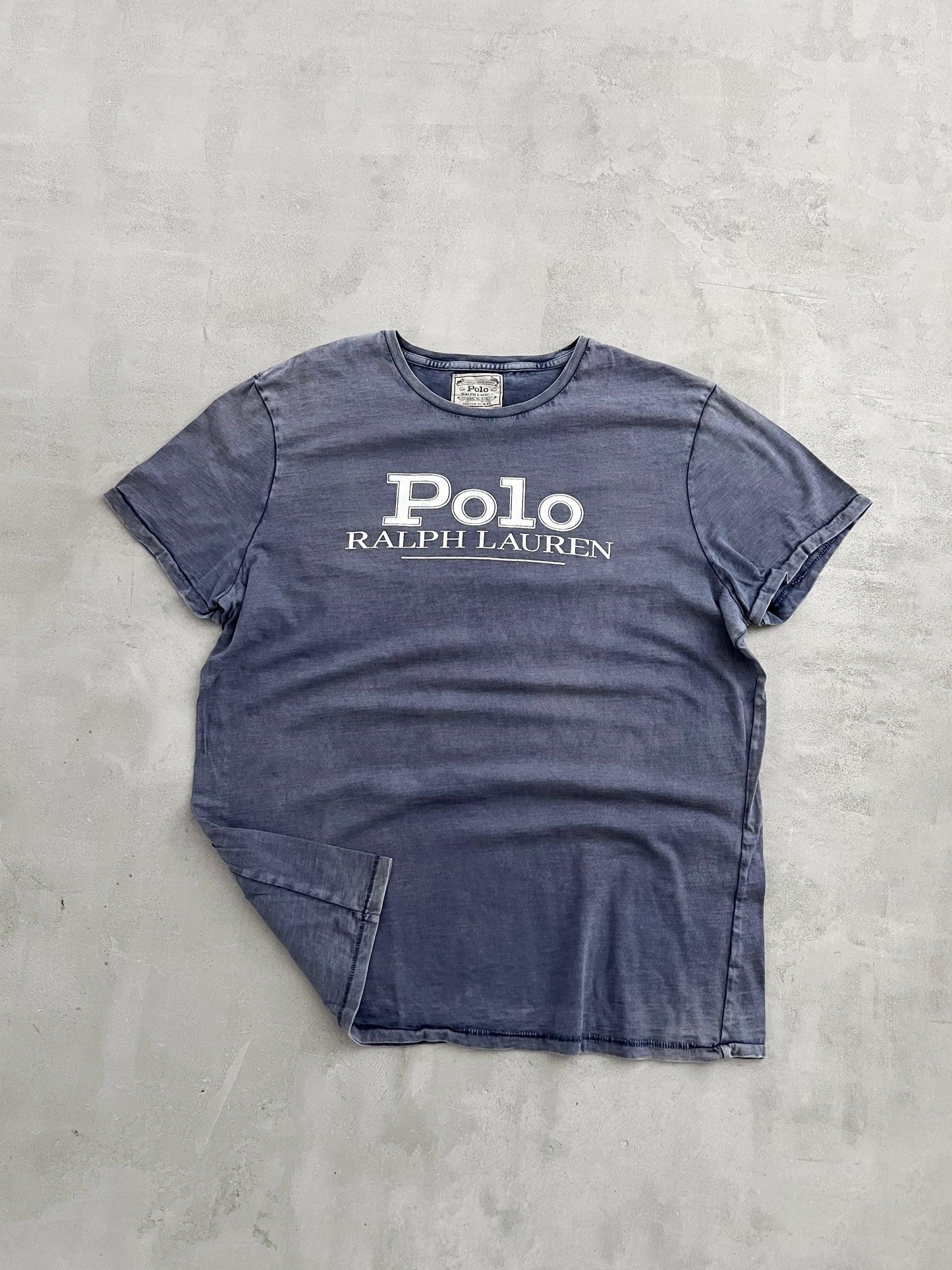 FADED NAVY POLO RALPH LAUREN TEE - 1990S - XL