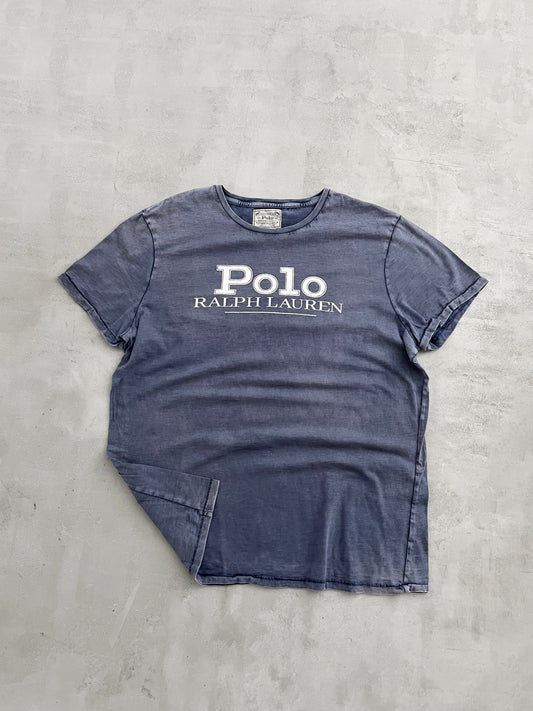 FADED NAVY POLO RALPH LAUREN TEE - 1990S - XL