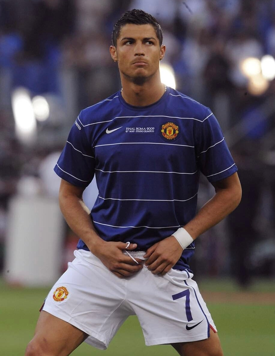 BLUE MANCHESTER UNITED NIKE JERSEY - 2000S - L