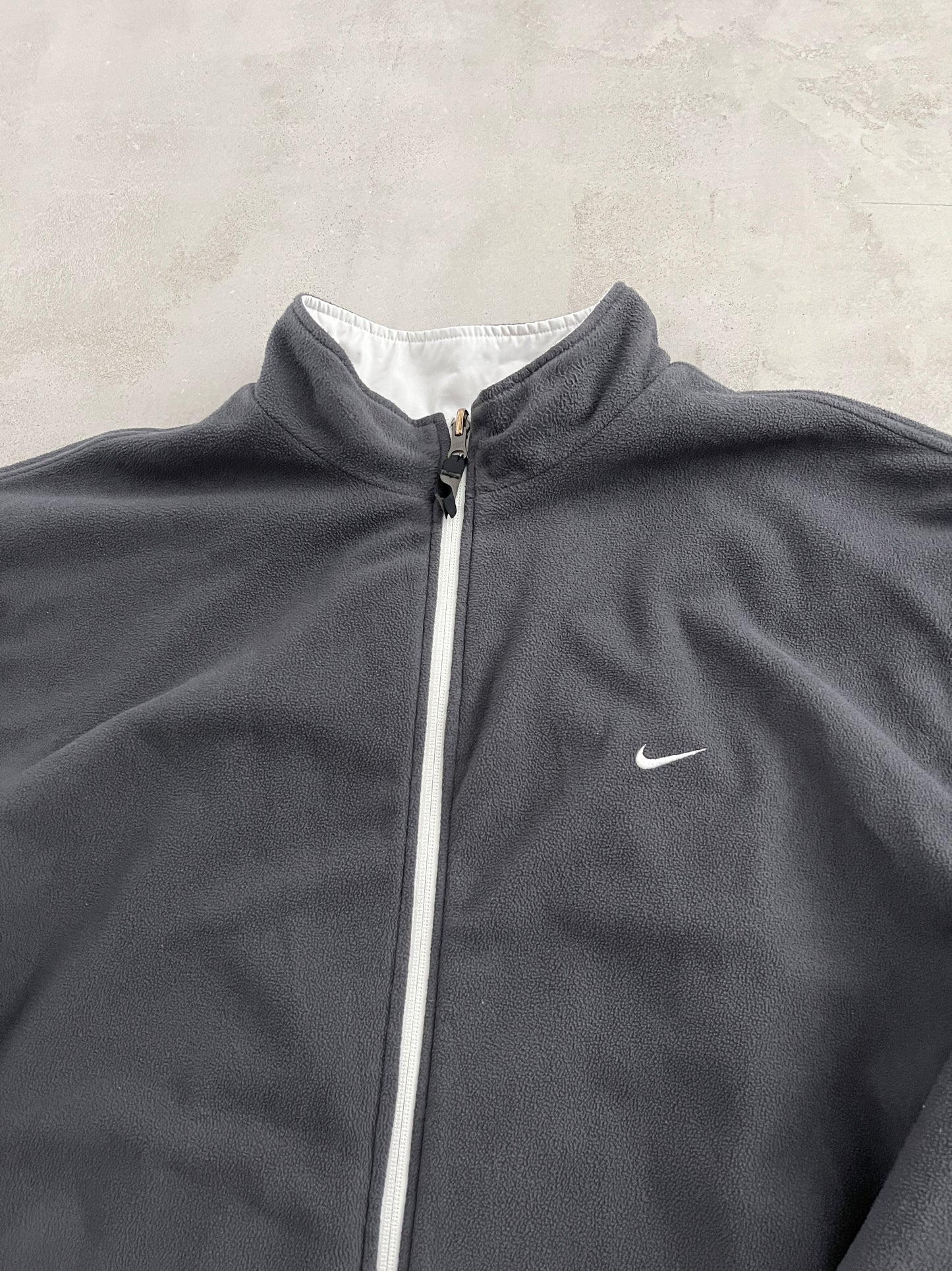 GREY/CREME 2 SIDE NIKE FLEECE - 2000S - XL