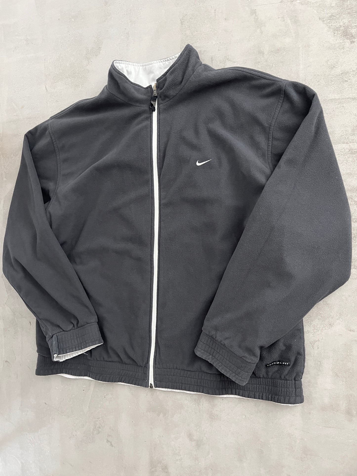GREY/CREME 2 SIDE NIKE FLEECE - 2000S - XL