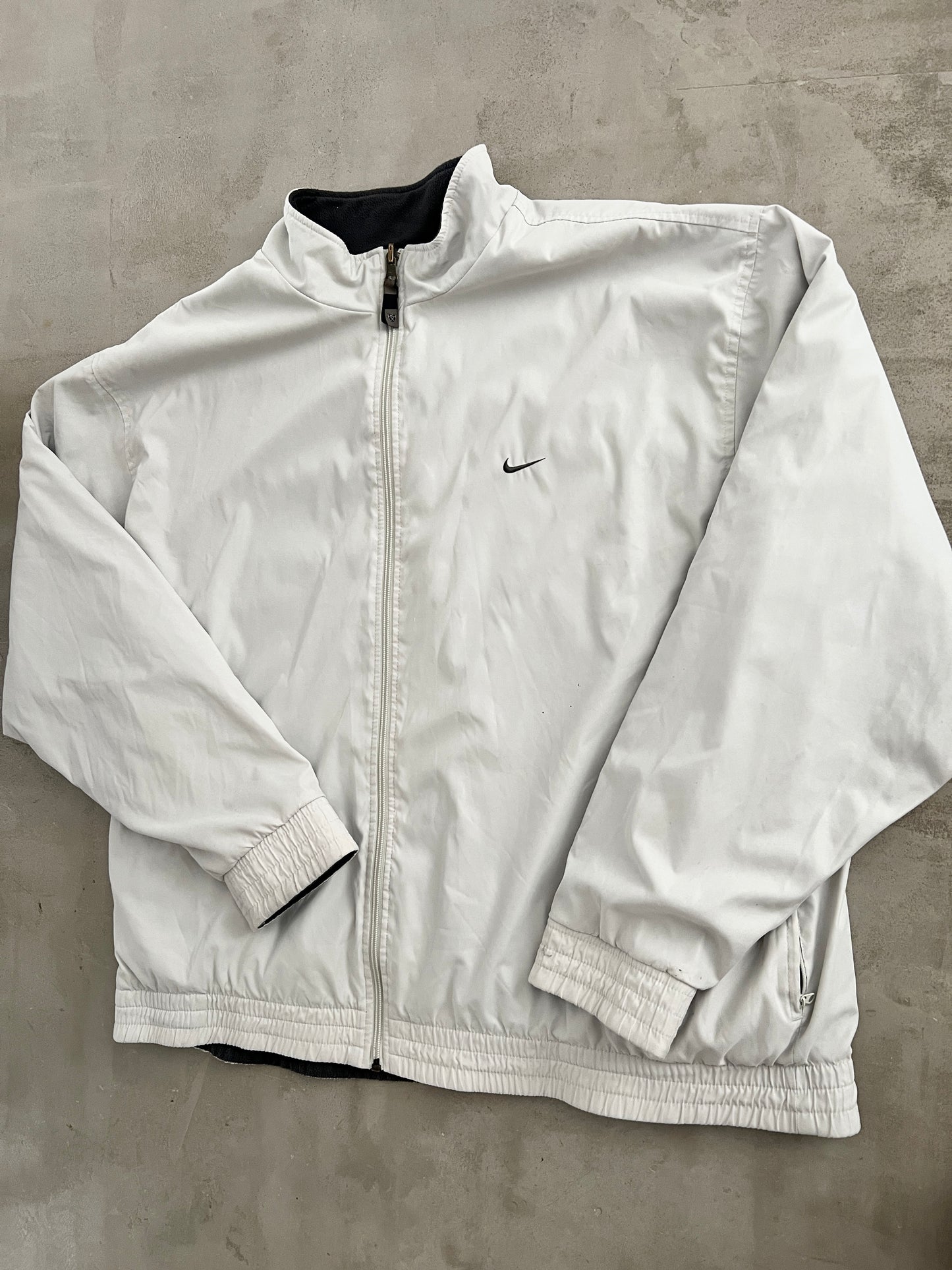 GREY/CREME 2 SIDE NIKE FLEECE - 2000S - XL