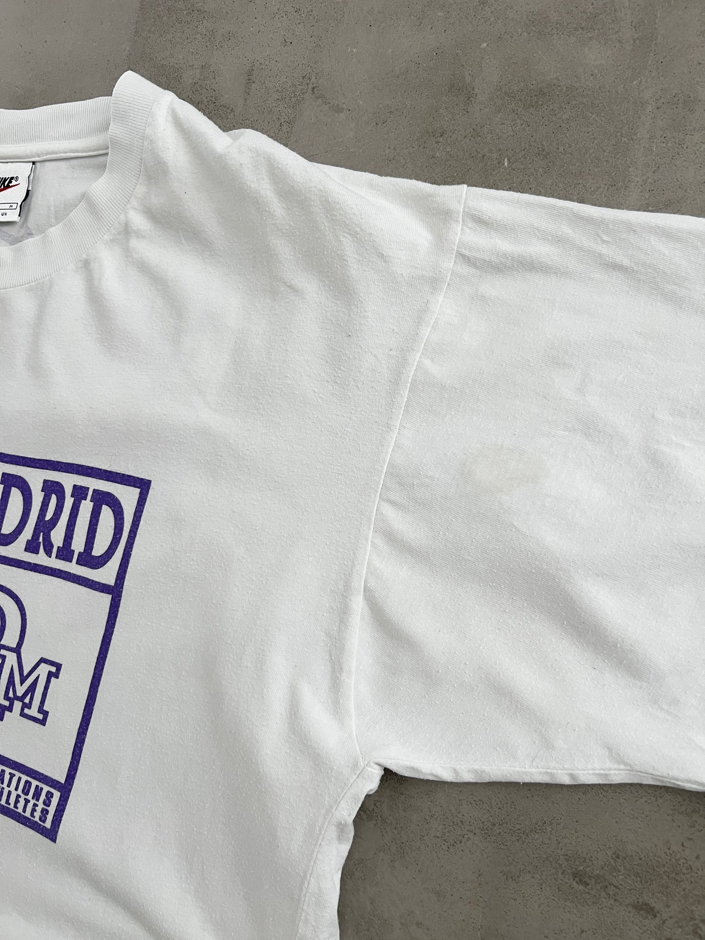 WHITE REAL MADRID NIKE TEE - 1990S - M