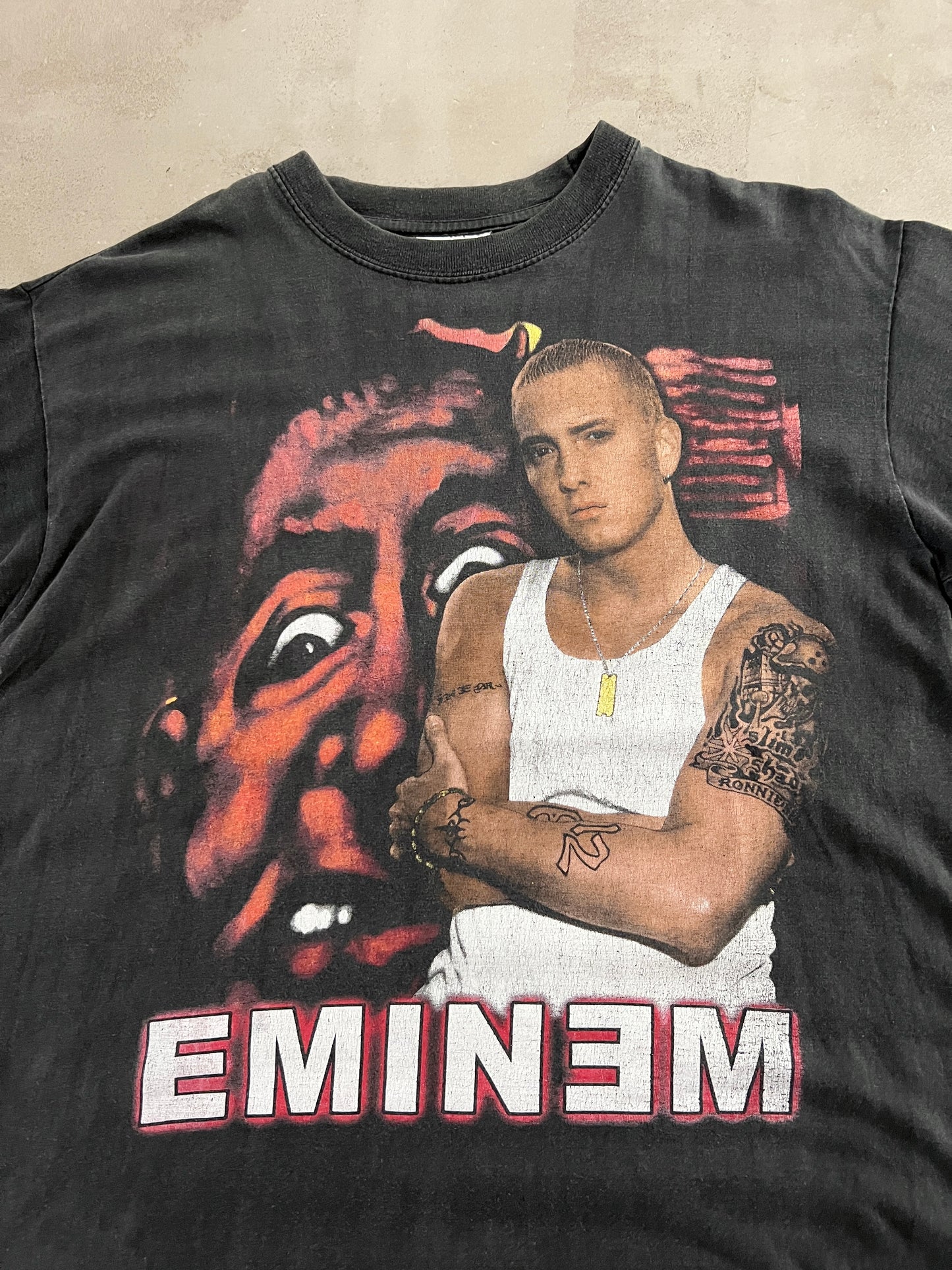 FADED GREY EMINEM TEE - 2000S - L