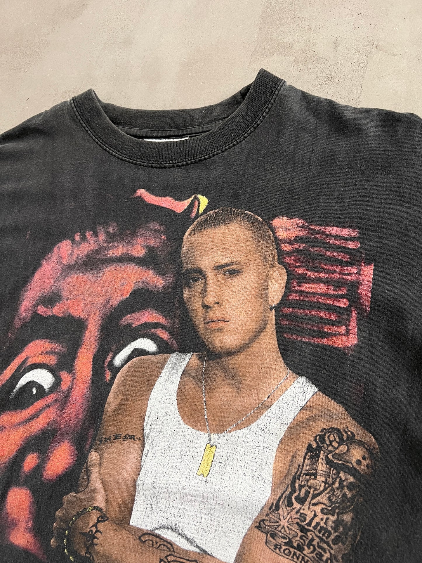 FADED GREY EMINEM TEE - 2000S - L