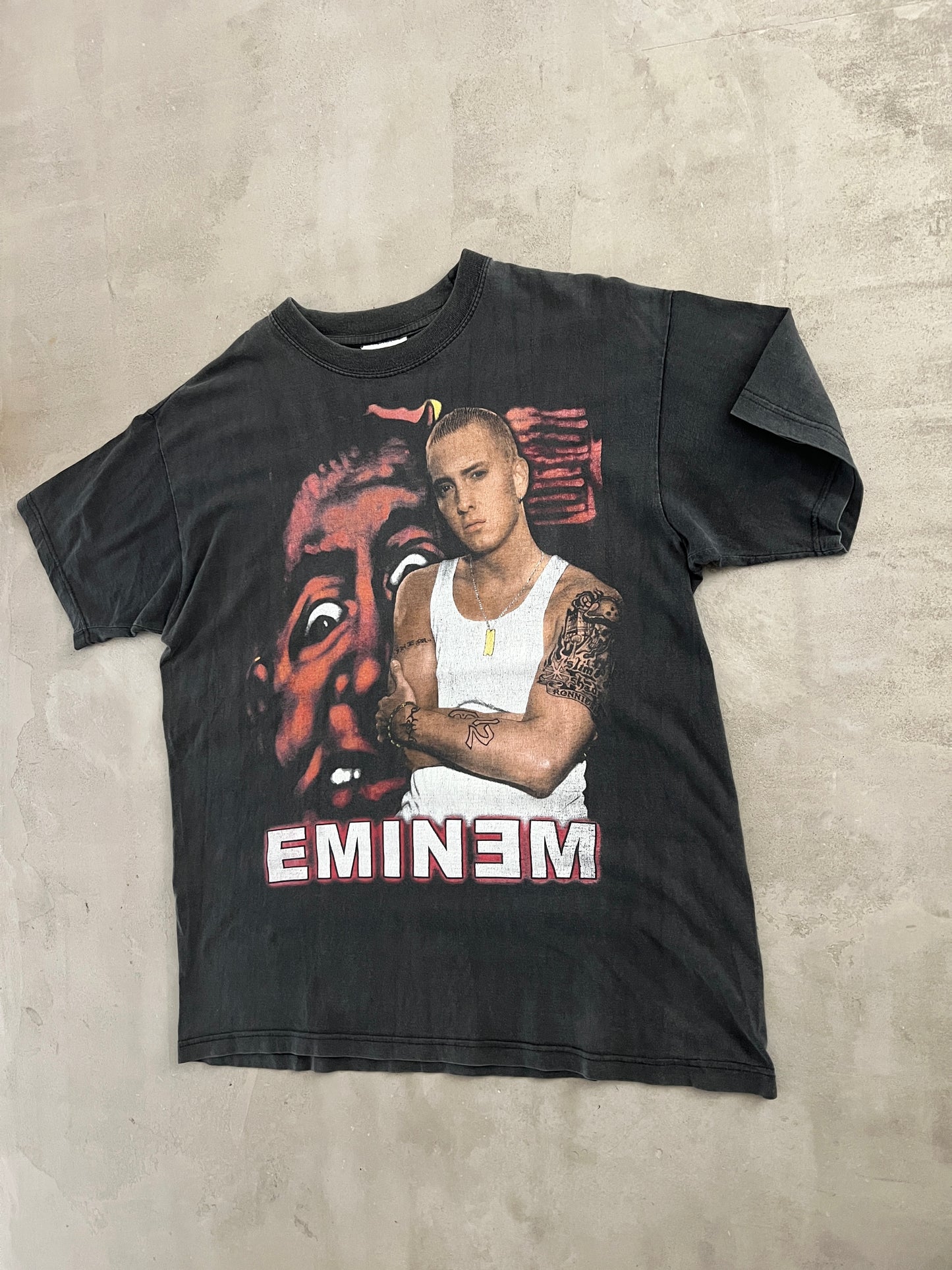 FADED GREY EMINEM TEE - 2000S - L