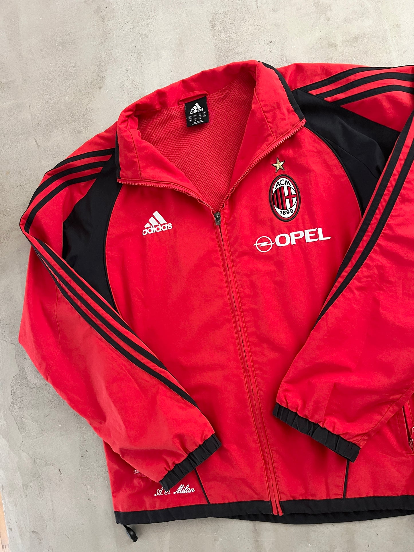 RED AC MILAN TRACK JACKET - 2000S - L