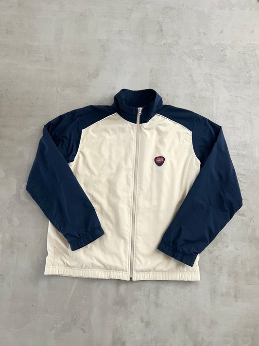 CREME/NAVY NIKE TRACK JACKET - 2000S - M
