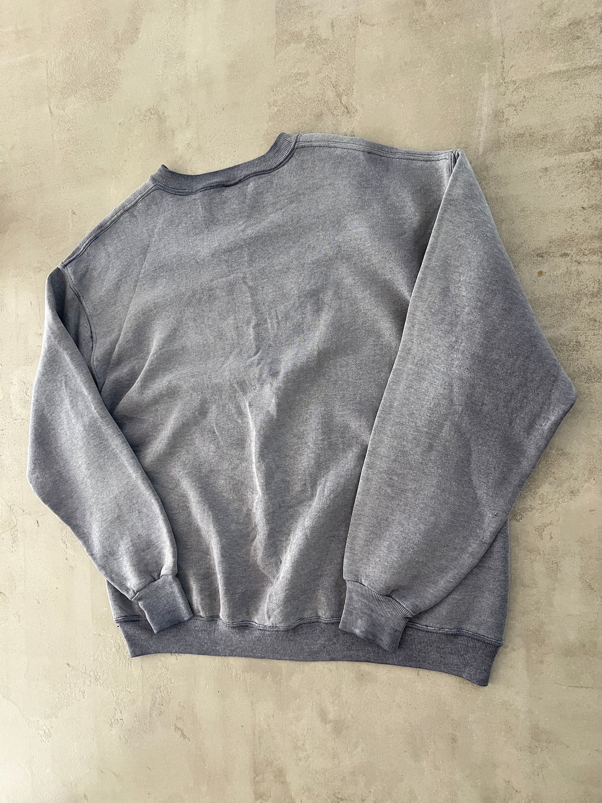 FADED GREY RUSSELL MICHIGAN SWEATER - 1990S - M/L