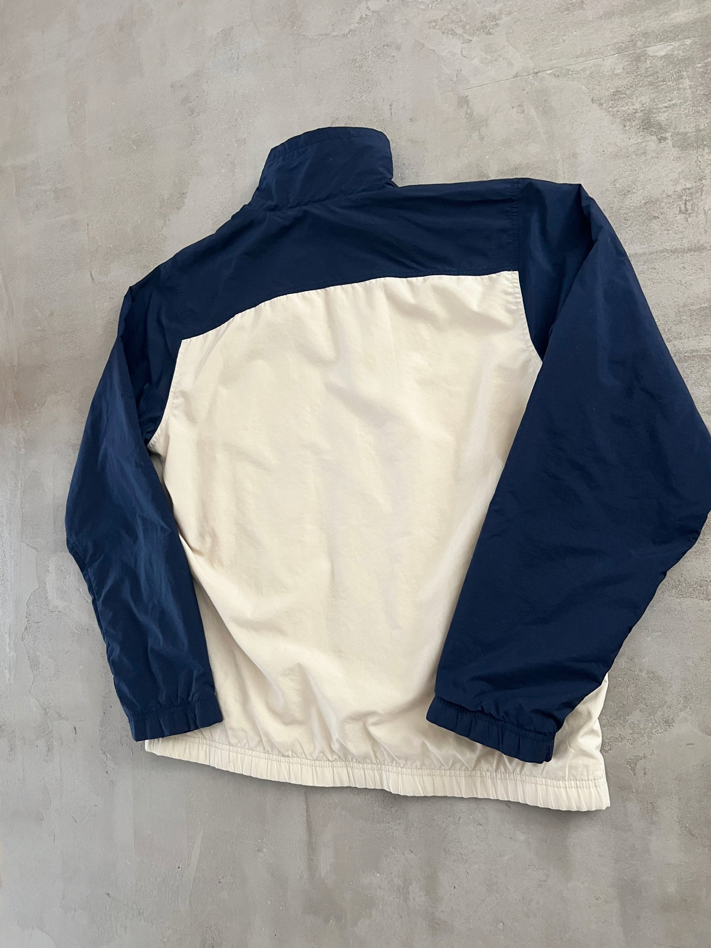 CREME/NAVY NIKE TRACK JACKET - 2000S - M