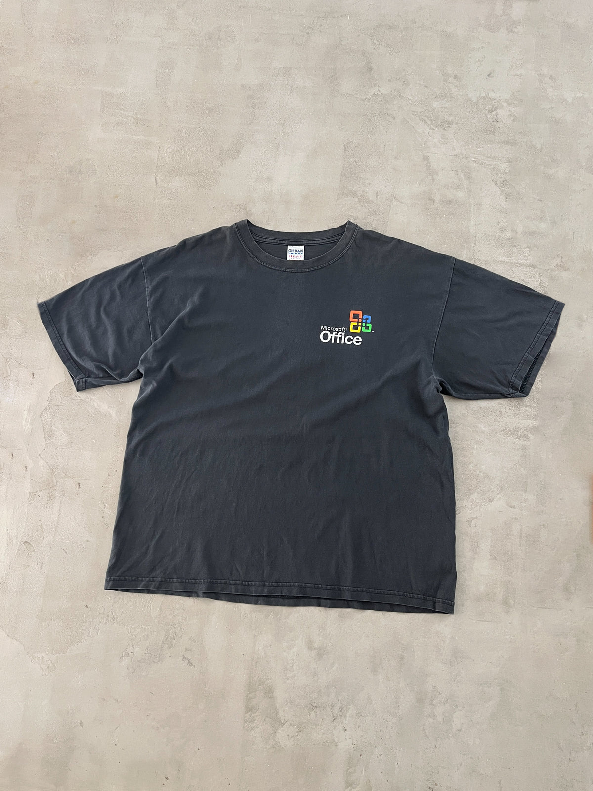 BLACK MICROSOFT OFFICE TEE - 2000S - XL