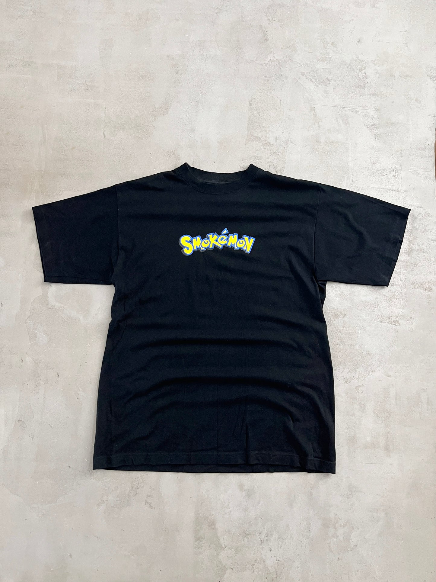 BLACK POKEMON PARODY TEE - 2000S - XL