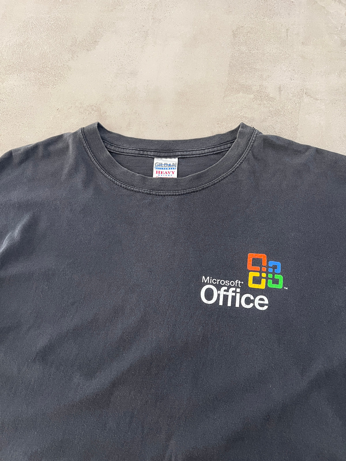 BLACK MICROSOFT OFFICE TEE - 2000S - XL