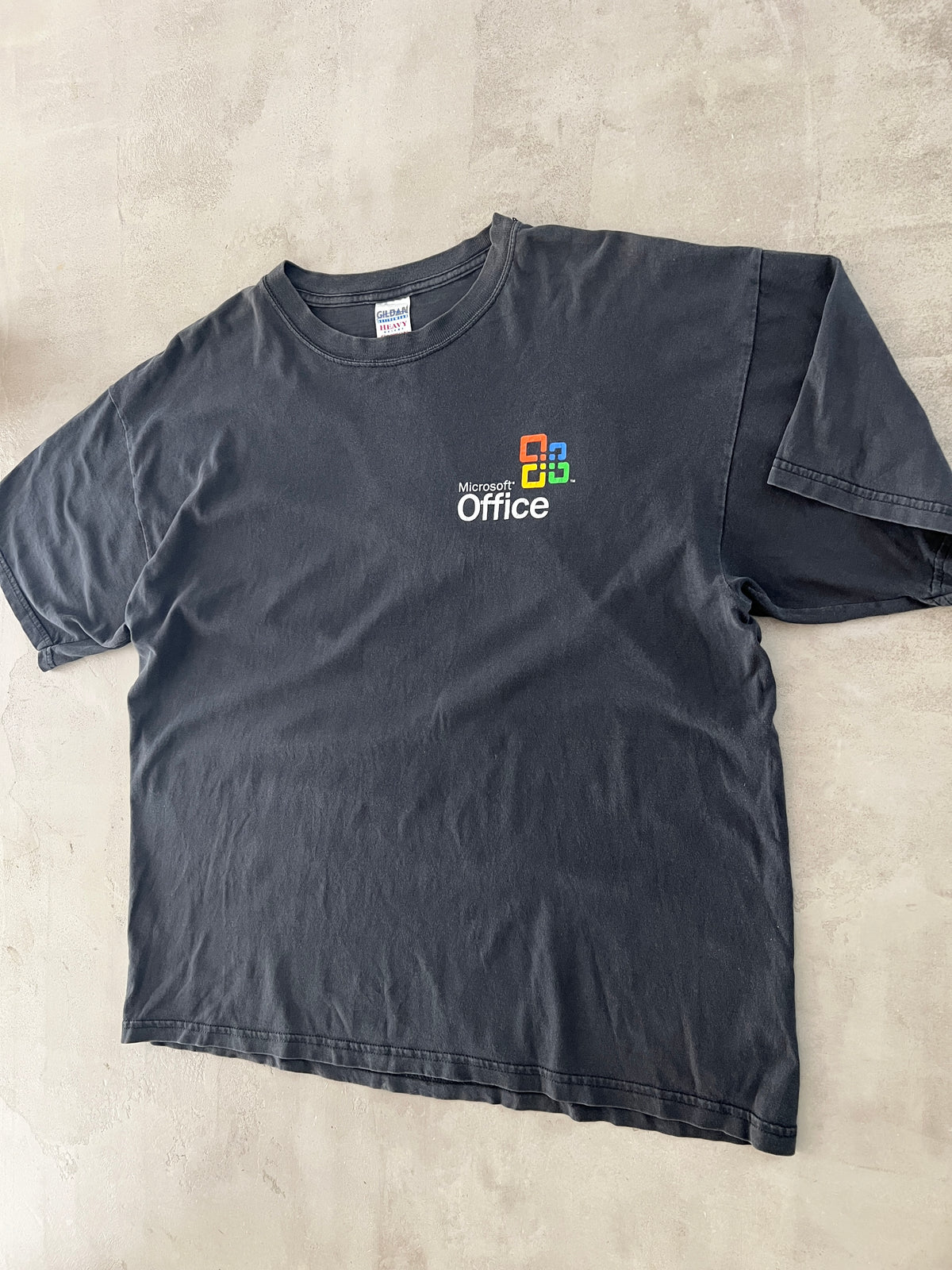 BLACK MICROSOFT OFFICE TEE - 2000S - XL