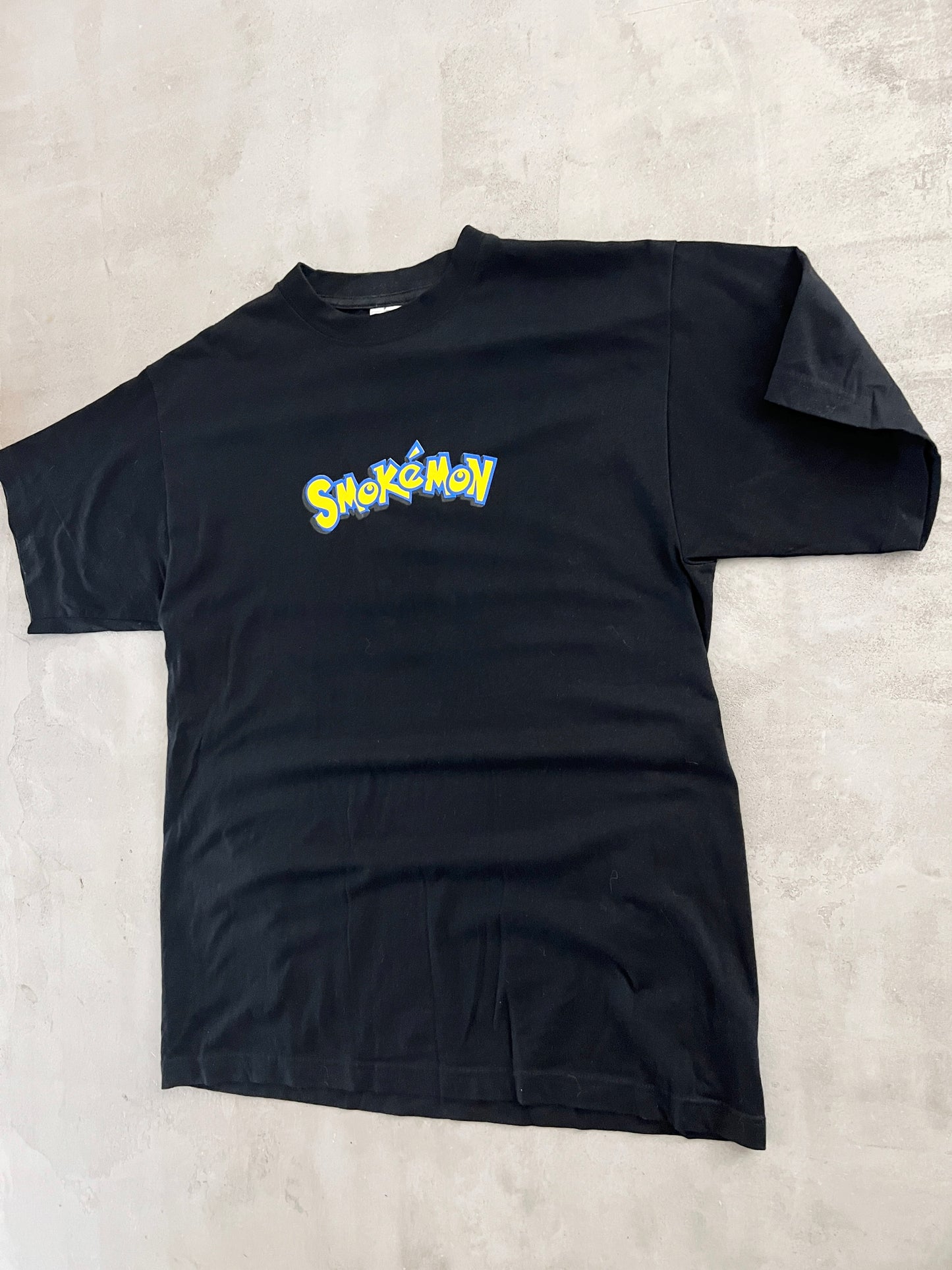BLACK POKEMON PARODY TEE - 2000S - XL