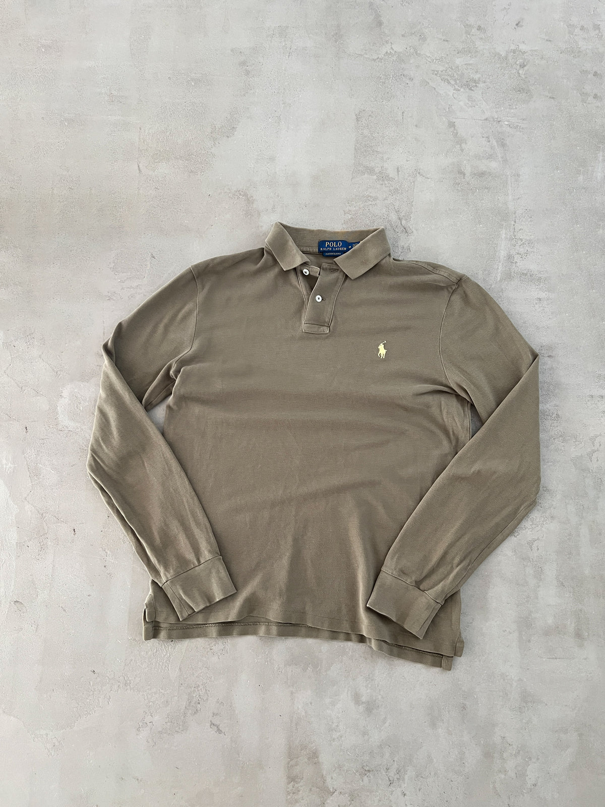 KHAKI RALPH LAUREN LONGSLEEVE - 2000S - S