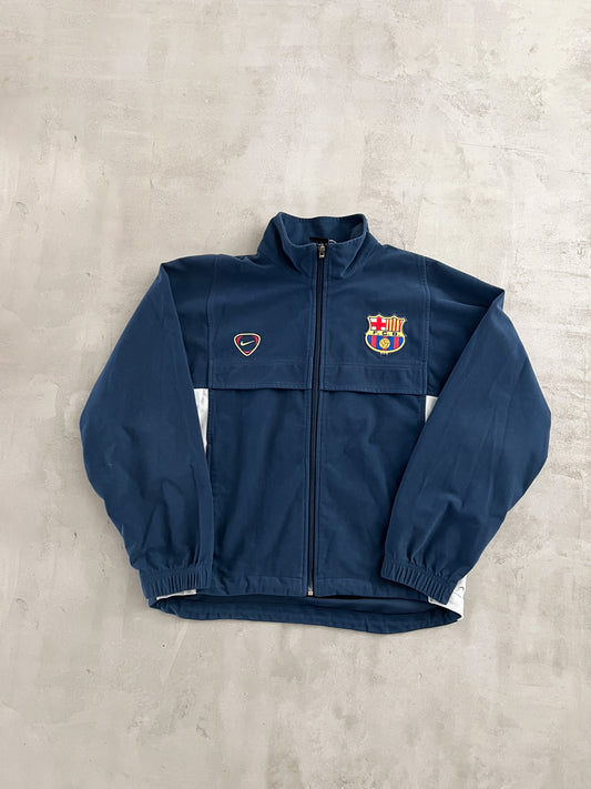 NAVY FC BARCELONA NIKE JACKET - 2000S - S