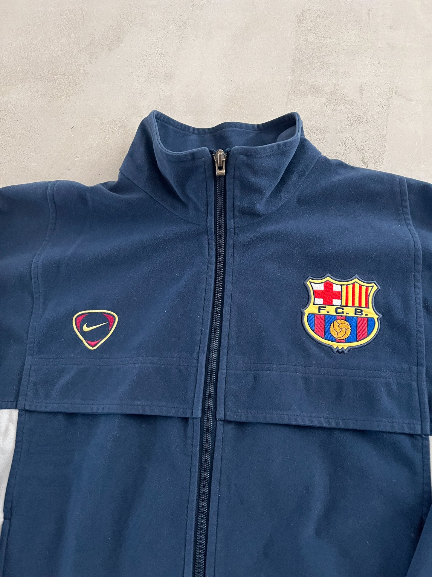 NAVY FC BARCELONA NIKE JACKET - 2000S - S