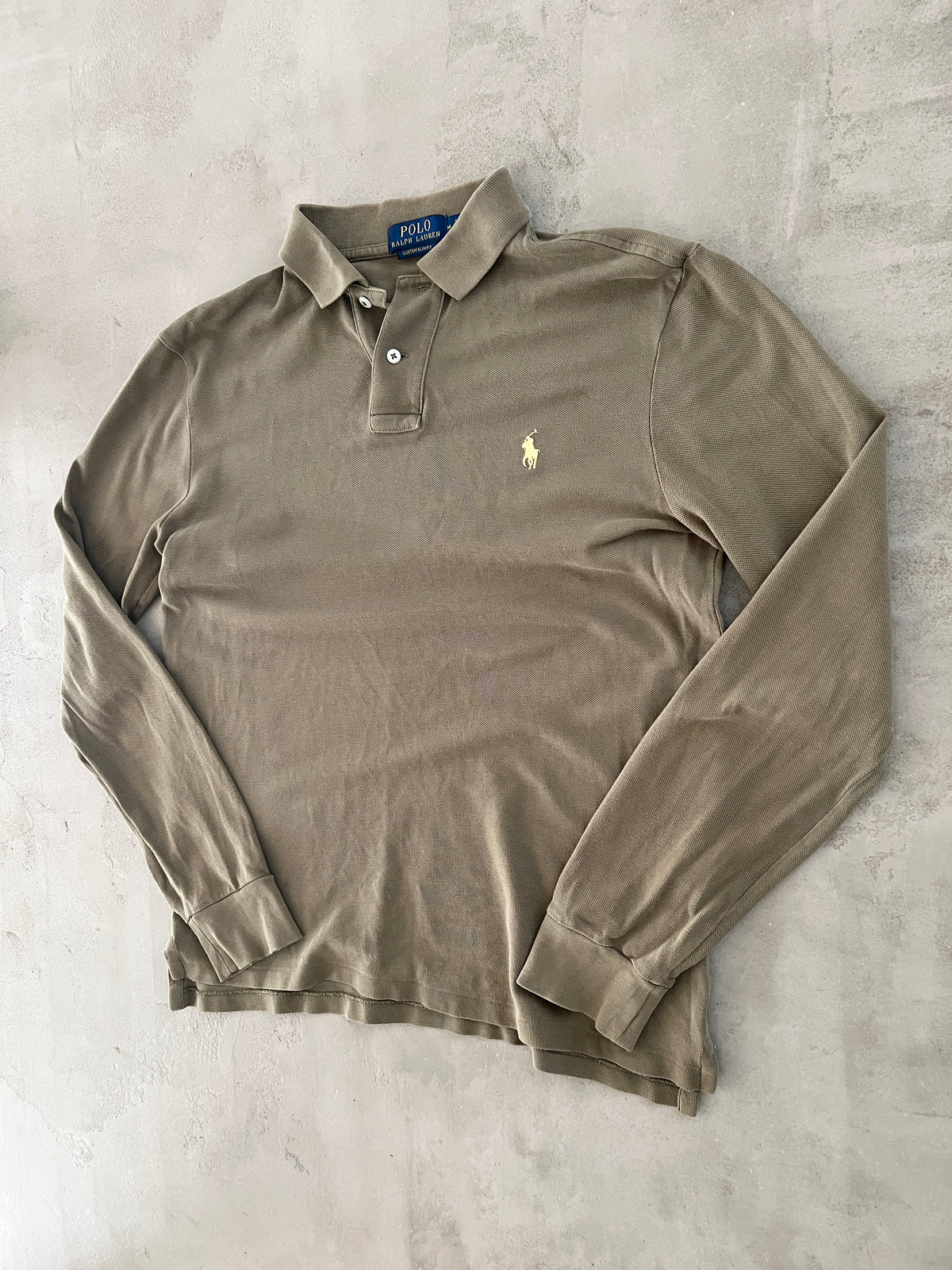 KHAKI RALPH LAUREN LONGSLEEVE - 2000S - S