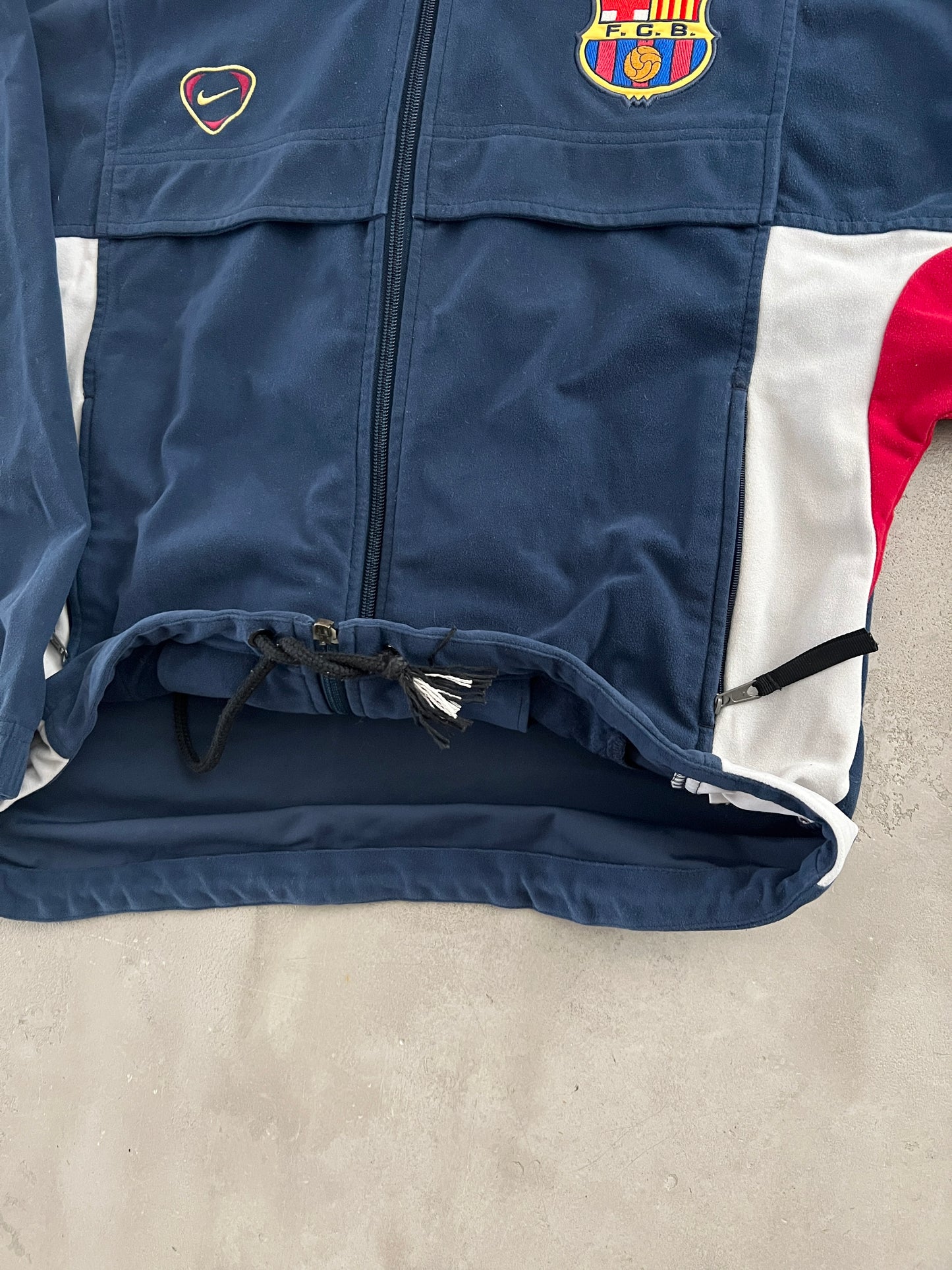 NAVY FC BARCELONA NIKE JACKET - 2000S - S