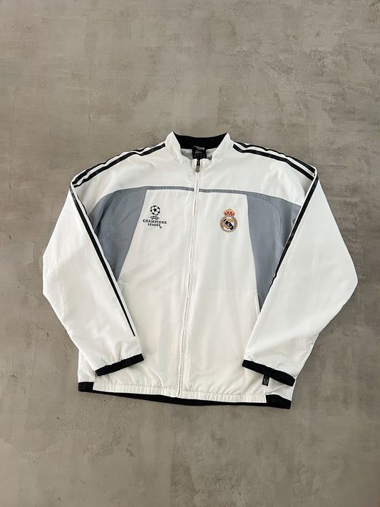 WHITE REAL MADRID JACKET - 2000S - L