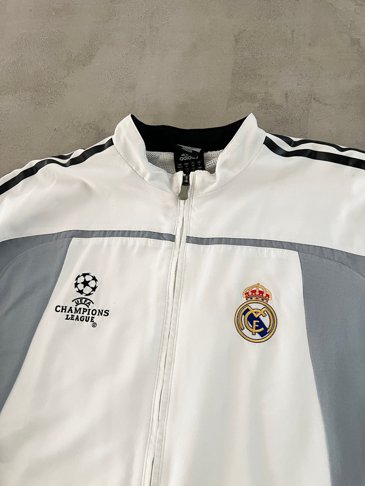 WHITE REAL MADRID JACKET - 2000S - L