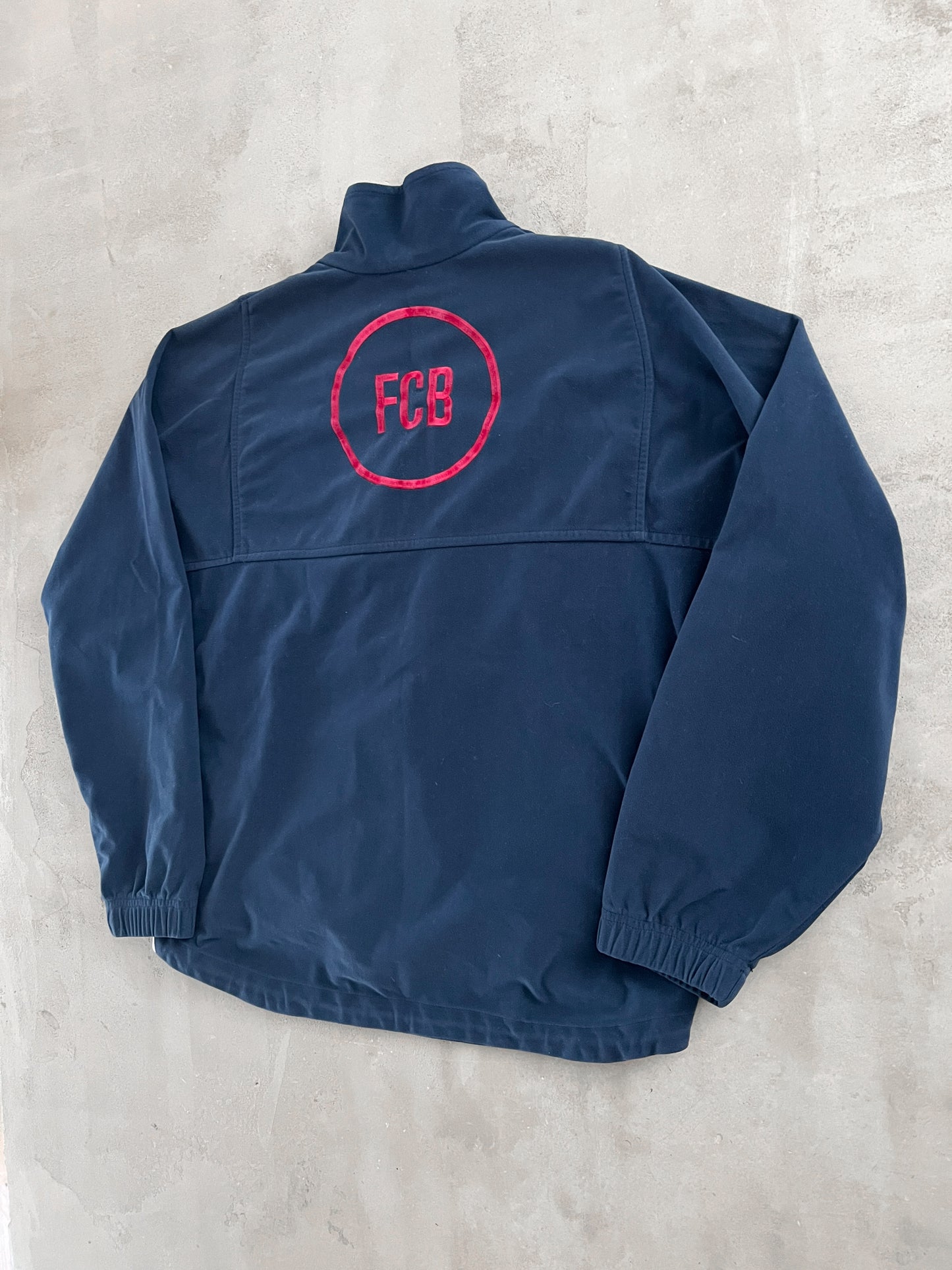 NAVY FC BARCELONA NIKE JACKET - 2000S - S