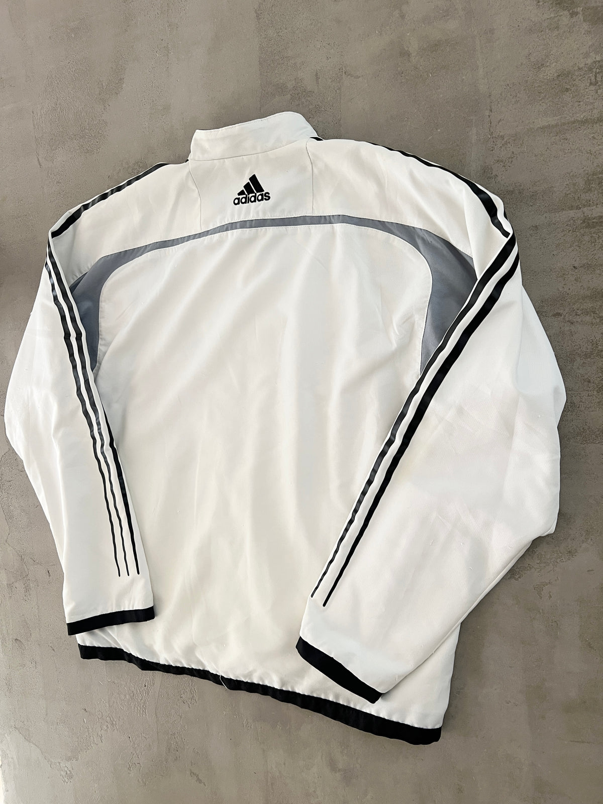 WHITE REAL MADRID JACKET - 2000S - L