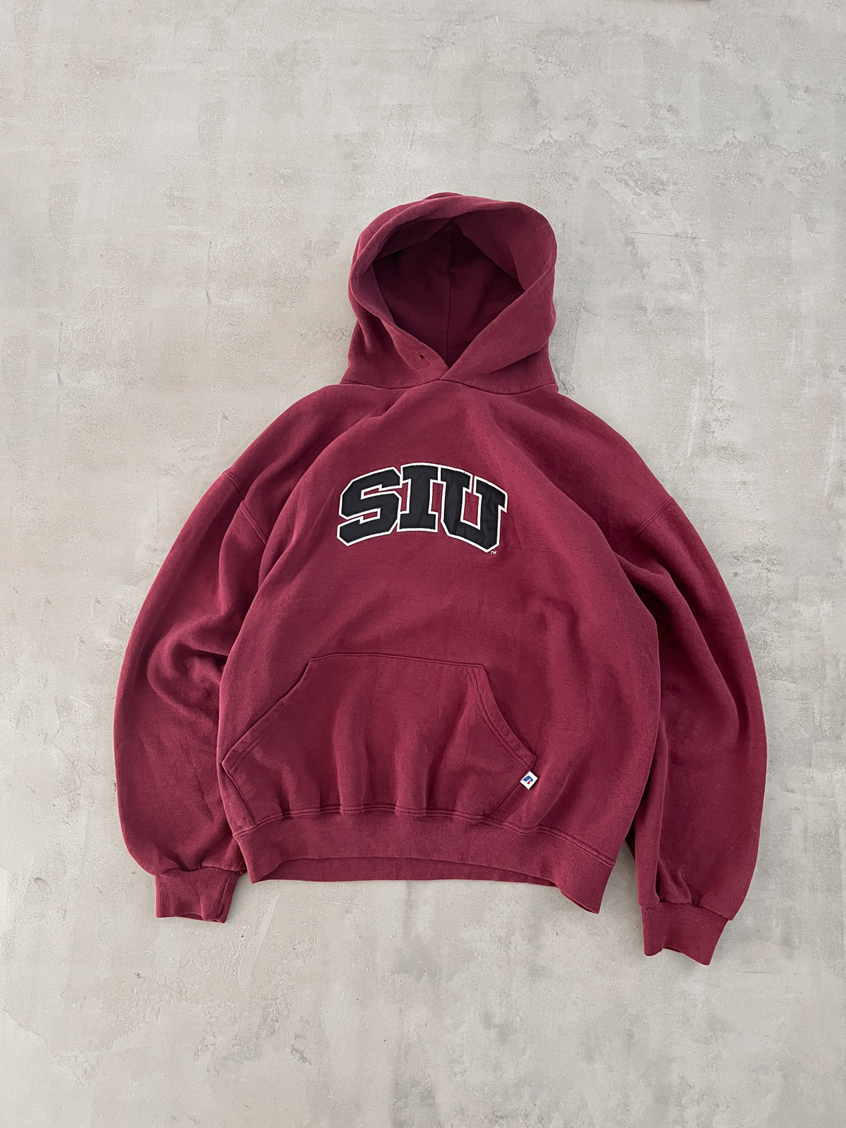 WINE RED RUSSELL HOODIE - 1990S - M