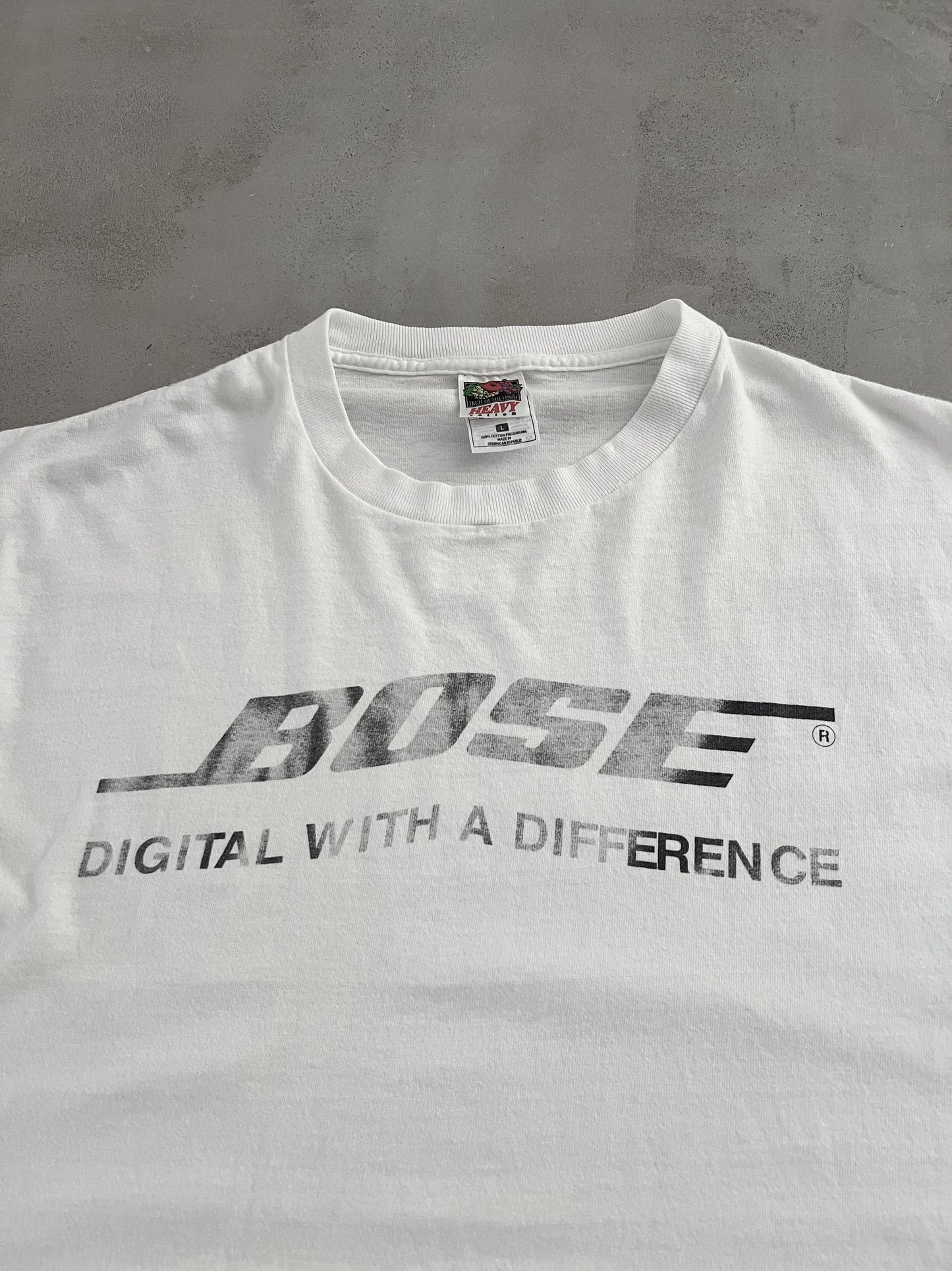 WHITE BOSE PROMO TEE - 1990S - L