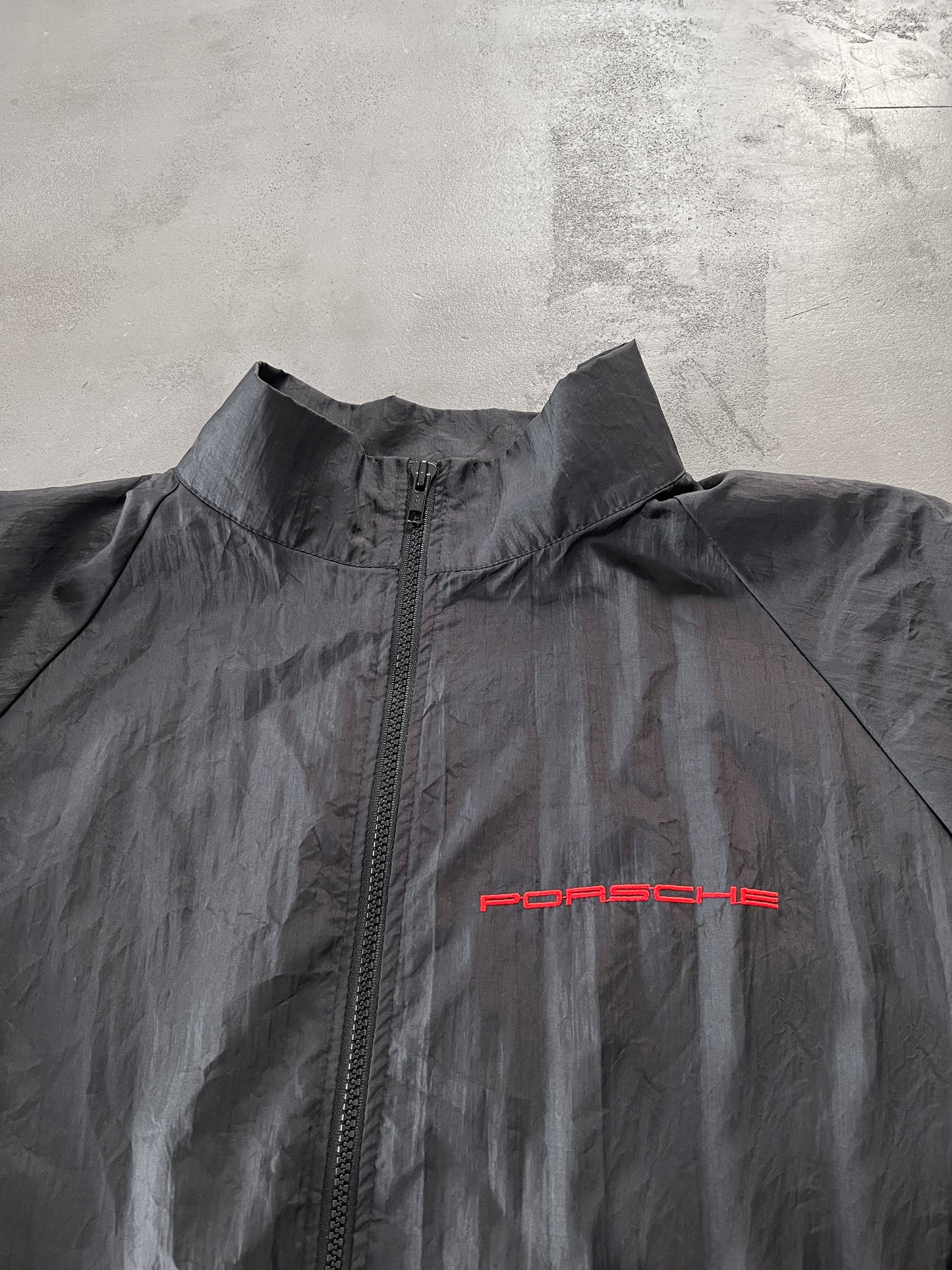 BLACK PORSCHE WINDBREAKER - 2000S - L
