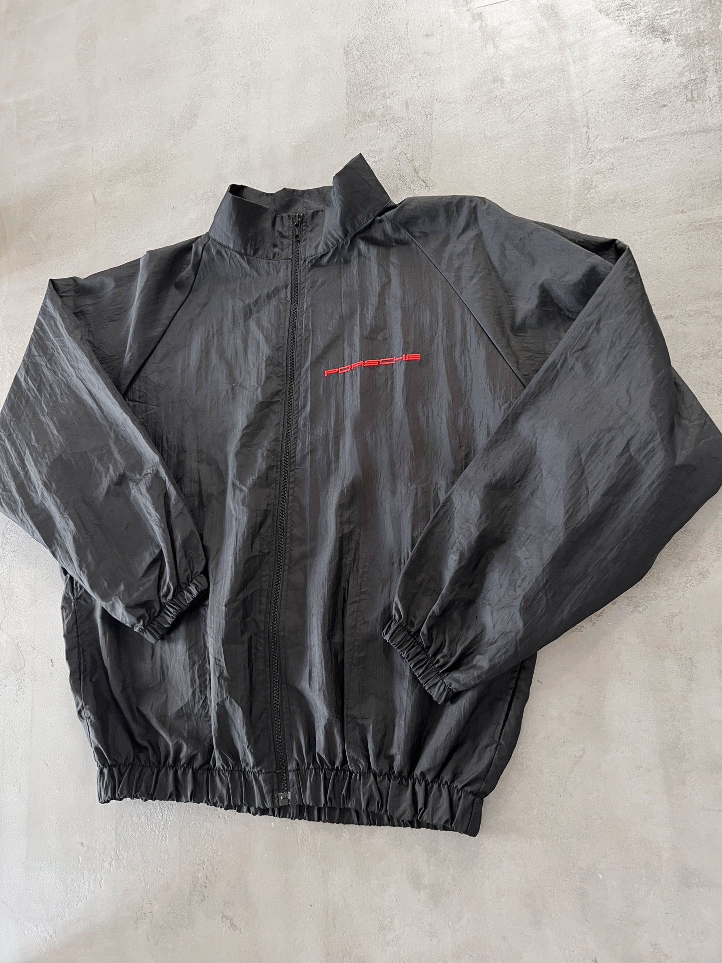 BLACK PORSCHE WINDBREAKER - 2000S - L