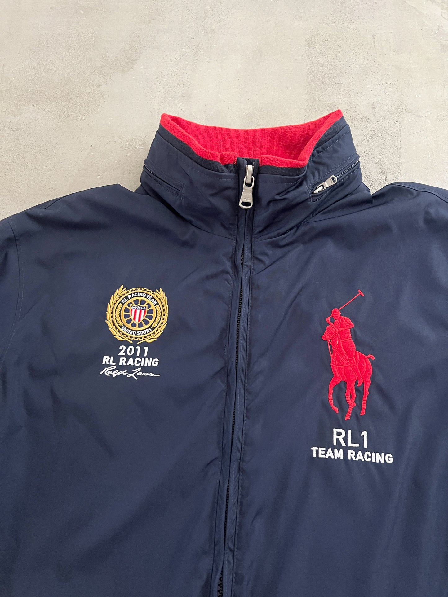NAVY RALPH LAUREN RACING JACKET - 2000S - M