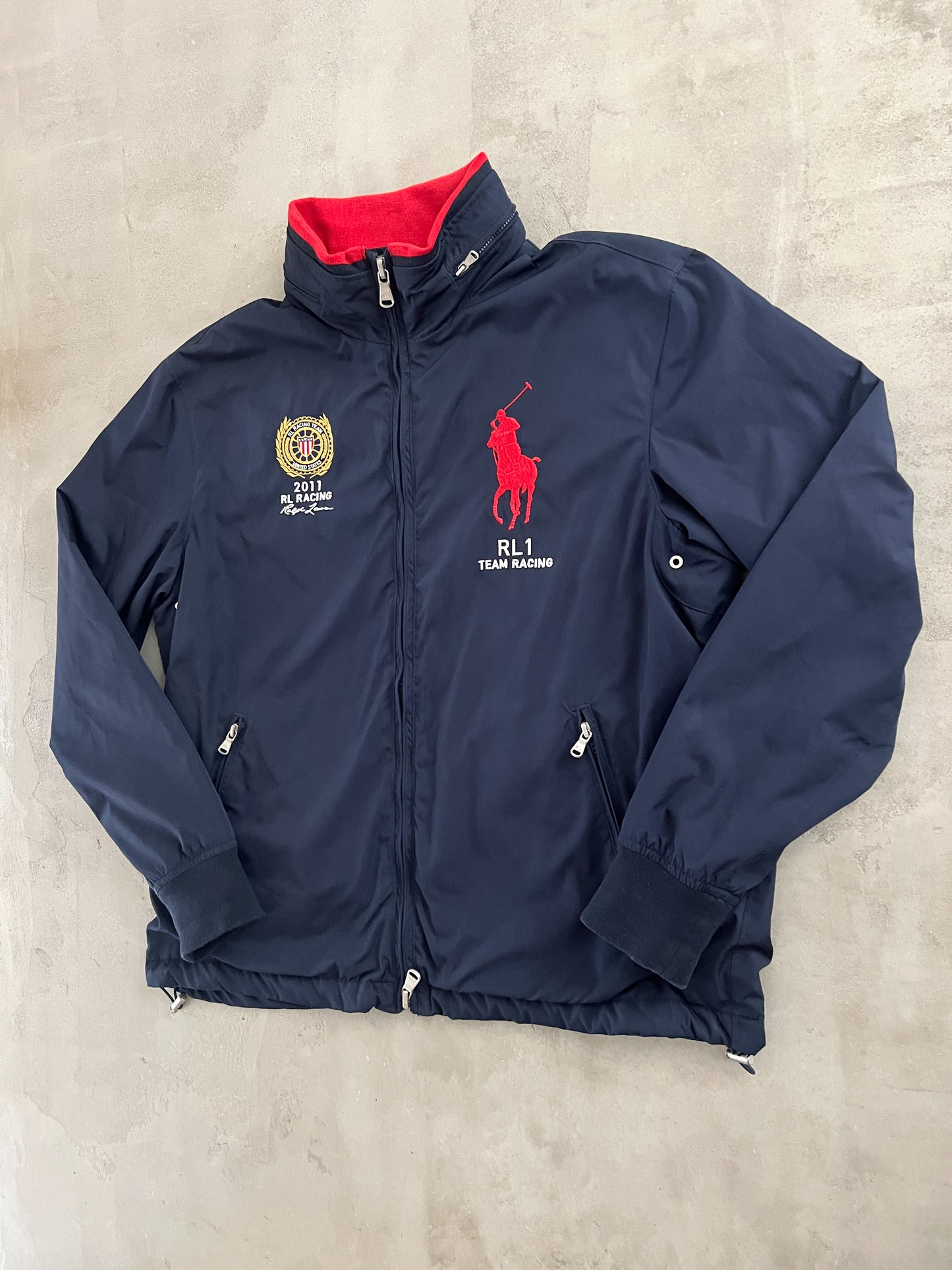 NAVY RALPH LAUREN RACING JACKET - 2000S - M