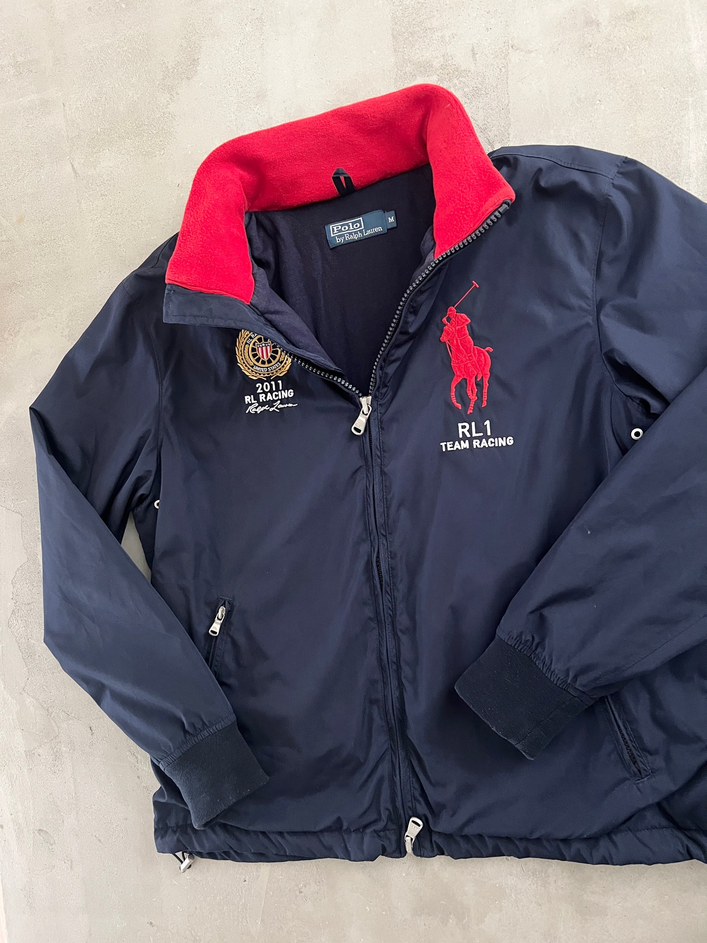 NAVY RALPH LAUREN RACING JACKET - 2000S - M
