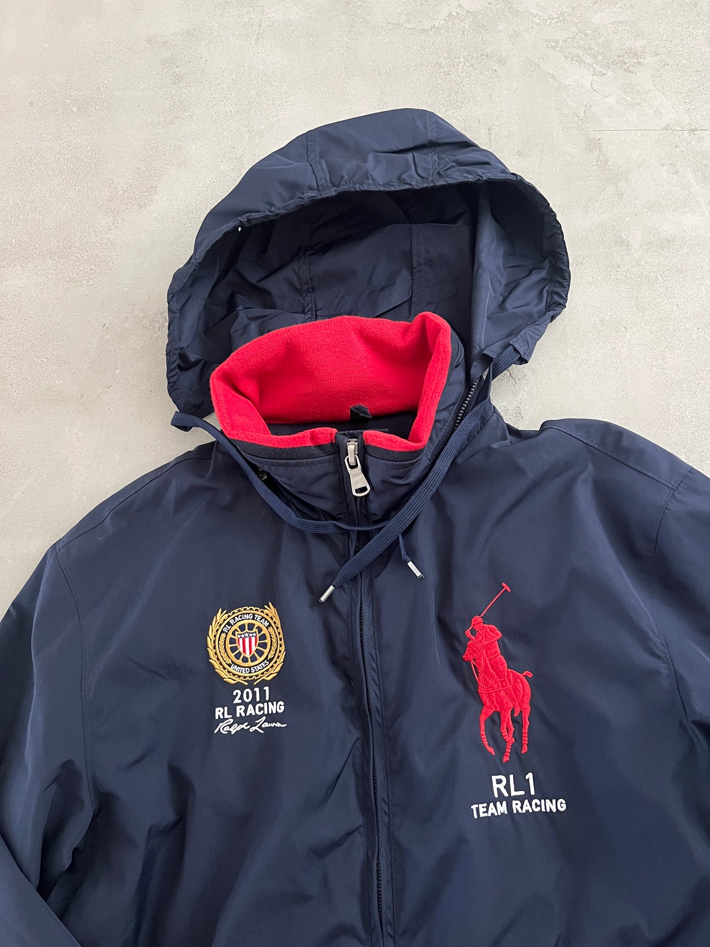 NAVY RALPH LAUREN RACING JACKET - 2000S - M