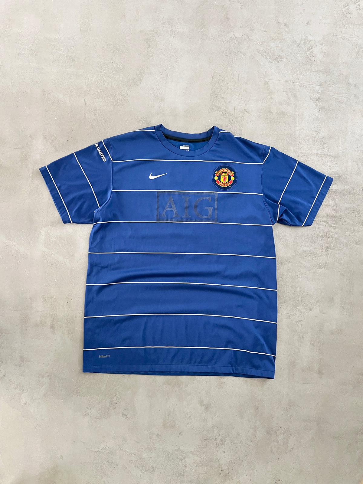 BLUE MANCHESTER UNITED NIKE JERSEY - 2000S - L