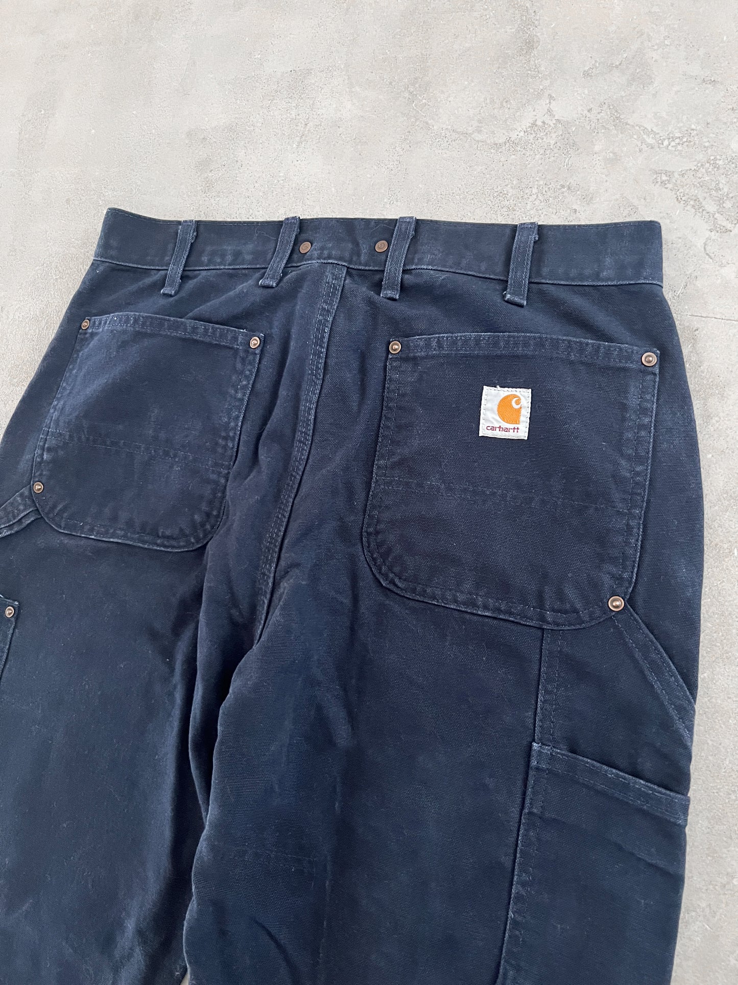 NAVY CARHARTT WORKWEAR PANTS - 1990S - XL/L