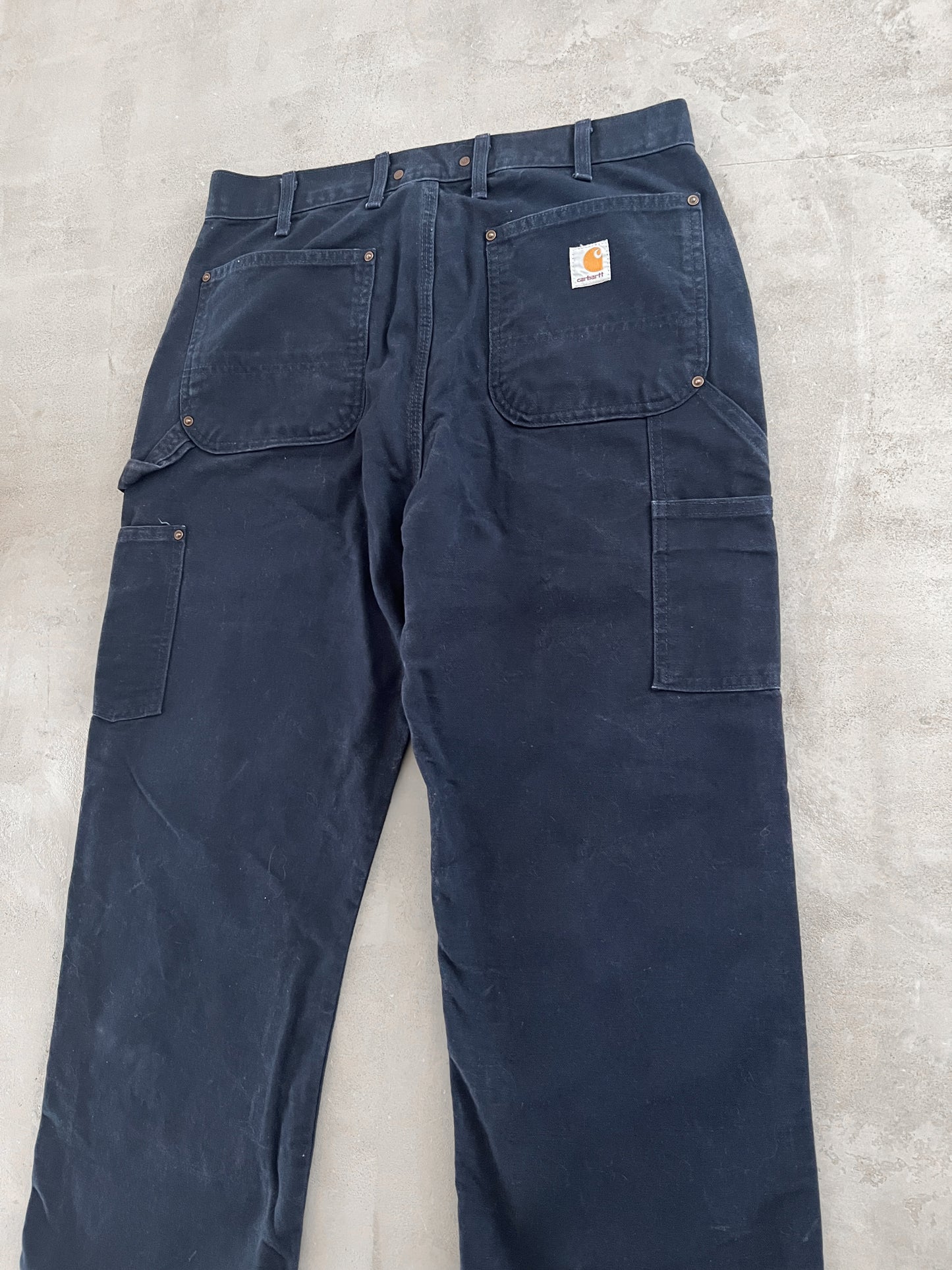 NAVY CARHARTT WORKWEAR PANTS - 1990S - XL/L