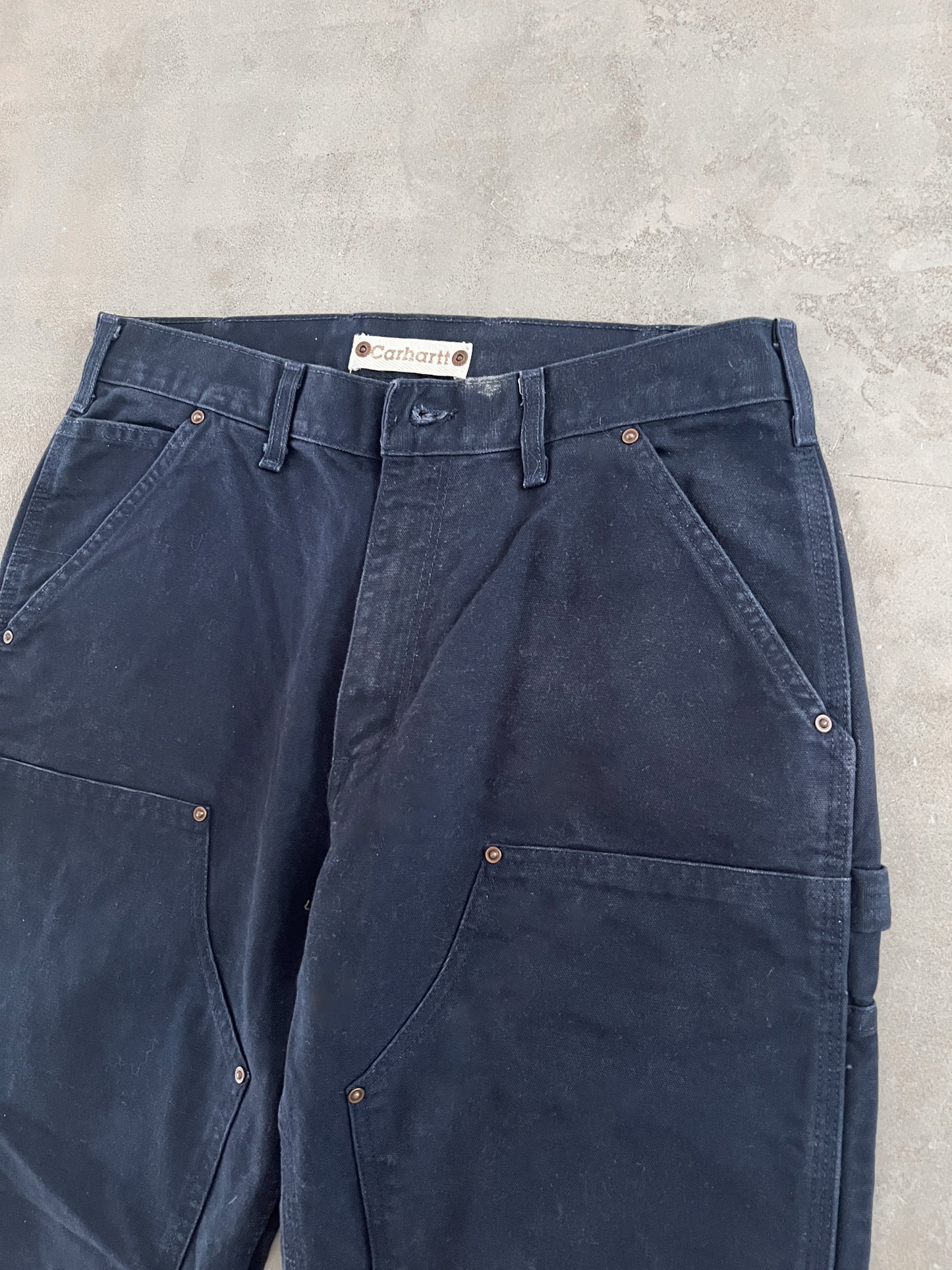NAVY CARHARTT WORKWEAR PANTS - 1990S - XL/L