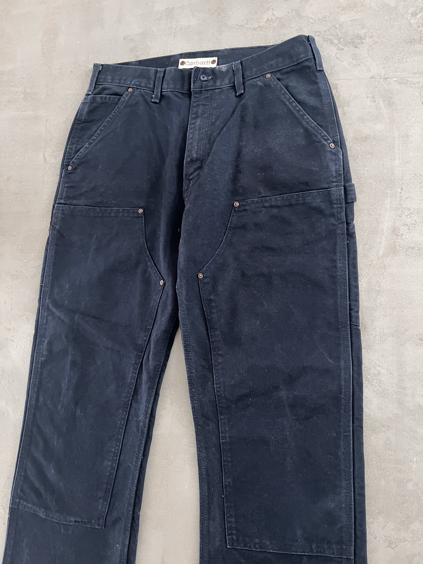 NAVY CARHARTT WORKWEAR PANTS - 1990S - XL/L